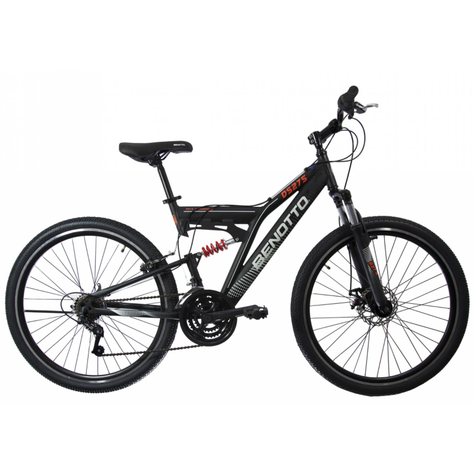 Bicicleta BENOTTO MTB DS275 R27.5 21V Aluminio Doble Suspensión Negro