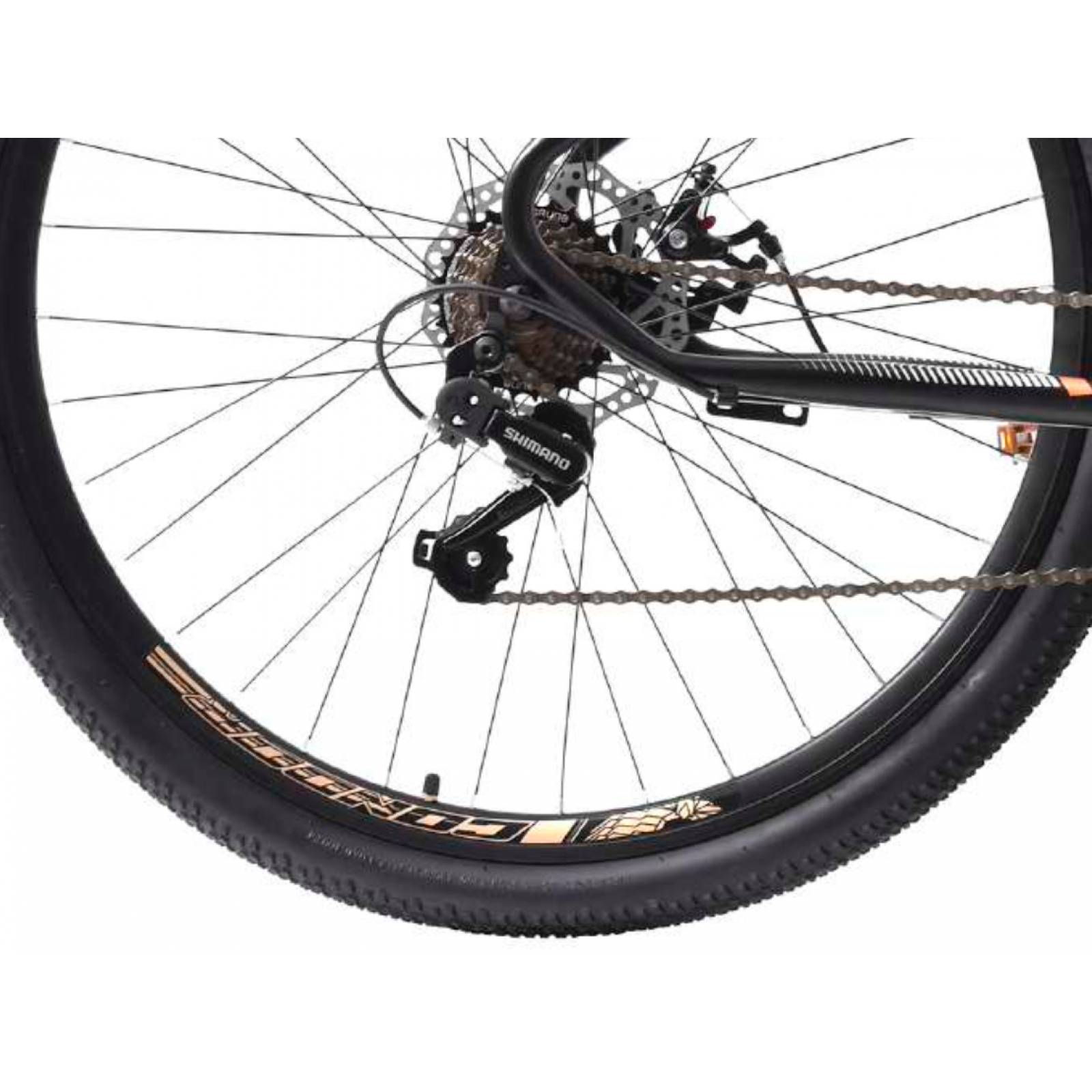 Bicicleta Montaña Ghost Claw R29 21V Shimano Doble Disco Negro/Cobre