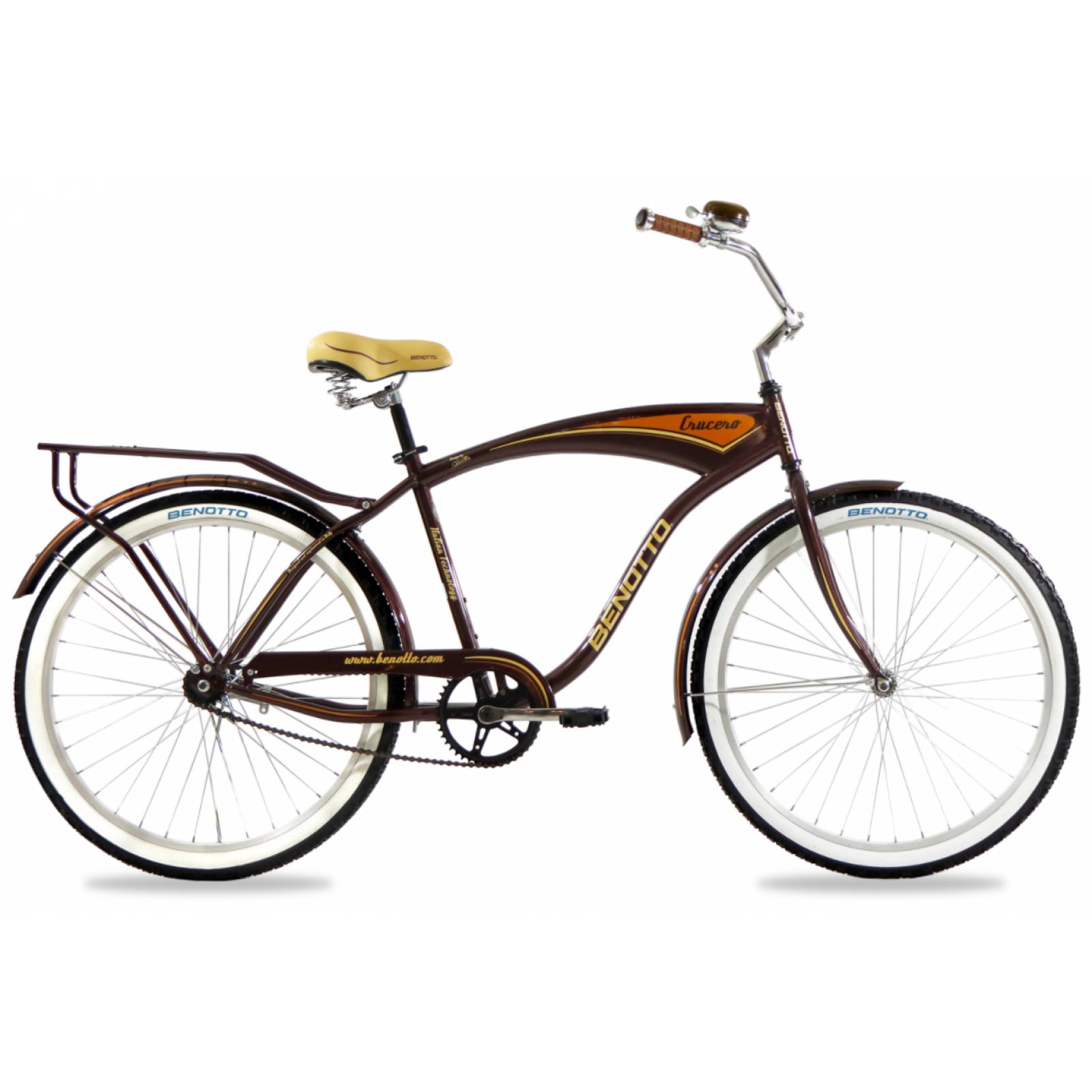 Bicicleta BENOTTO City CRUCERO R26 1V Frenos Contrapedal Café