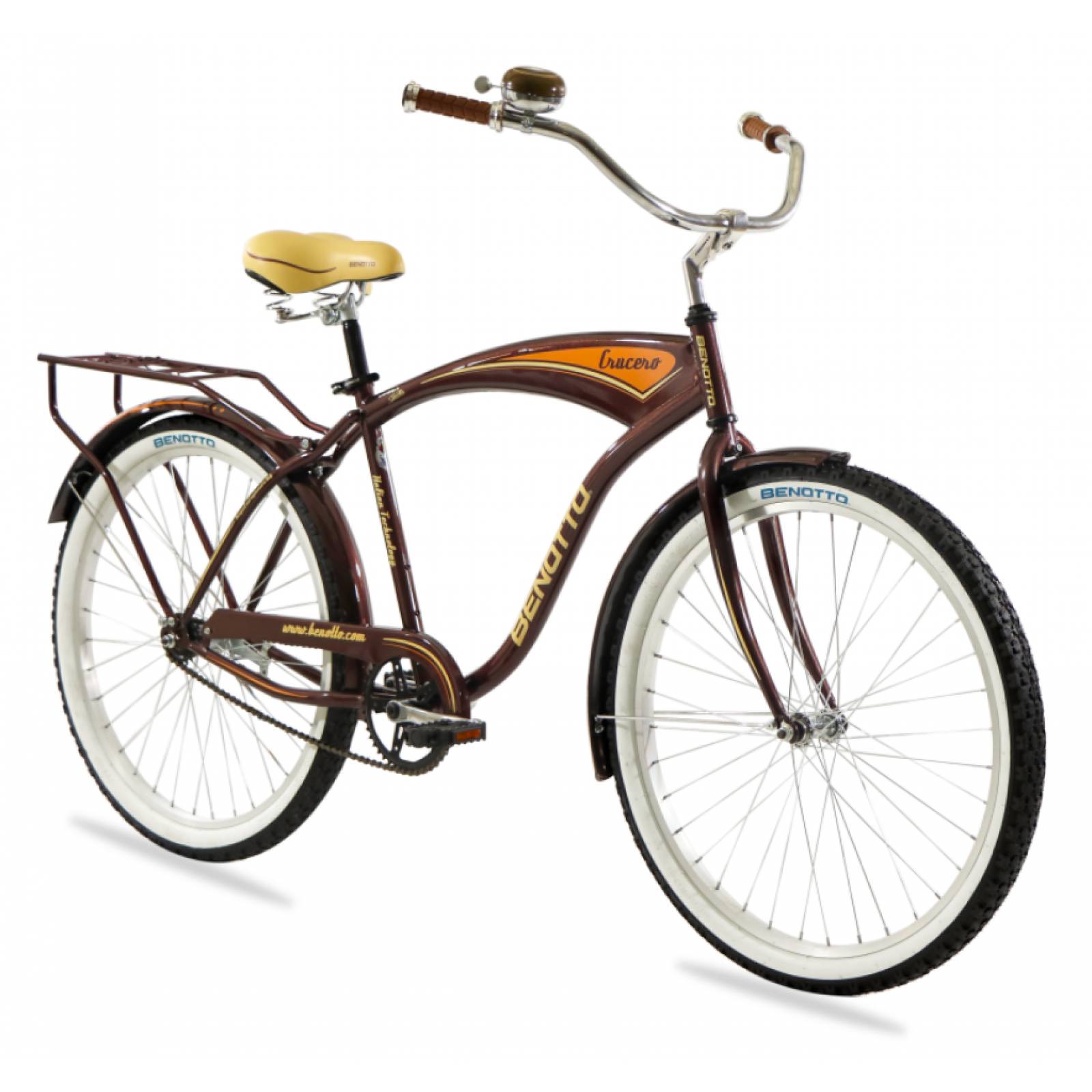 Bicicleta BENOTTO City CRUCERO R26 1V Frenos Contrapedal Café