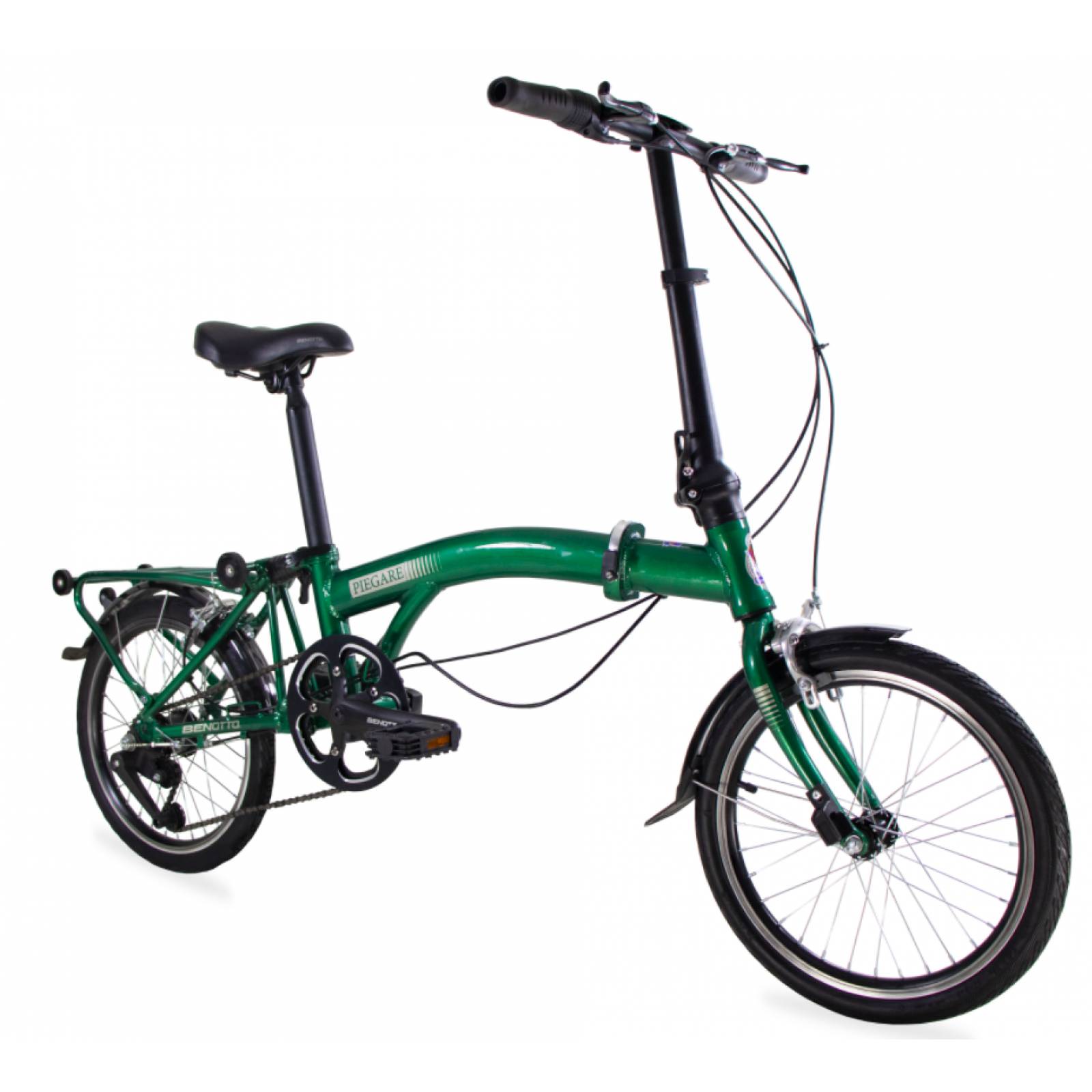 Bicicleta BENOTTO Plegable PIEGARE R16 3V Aluminio Frenos V Verde