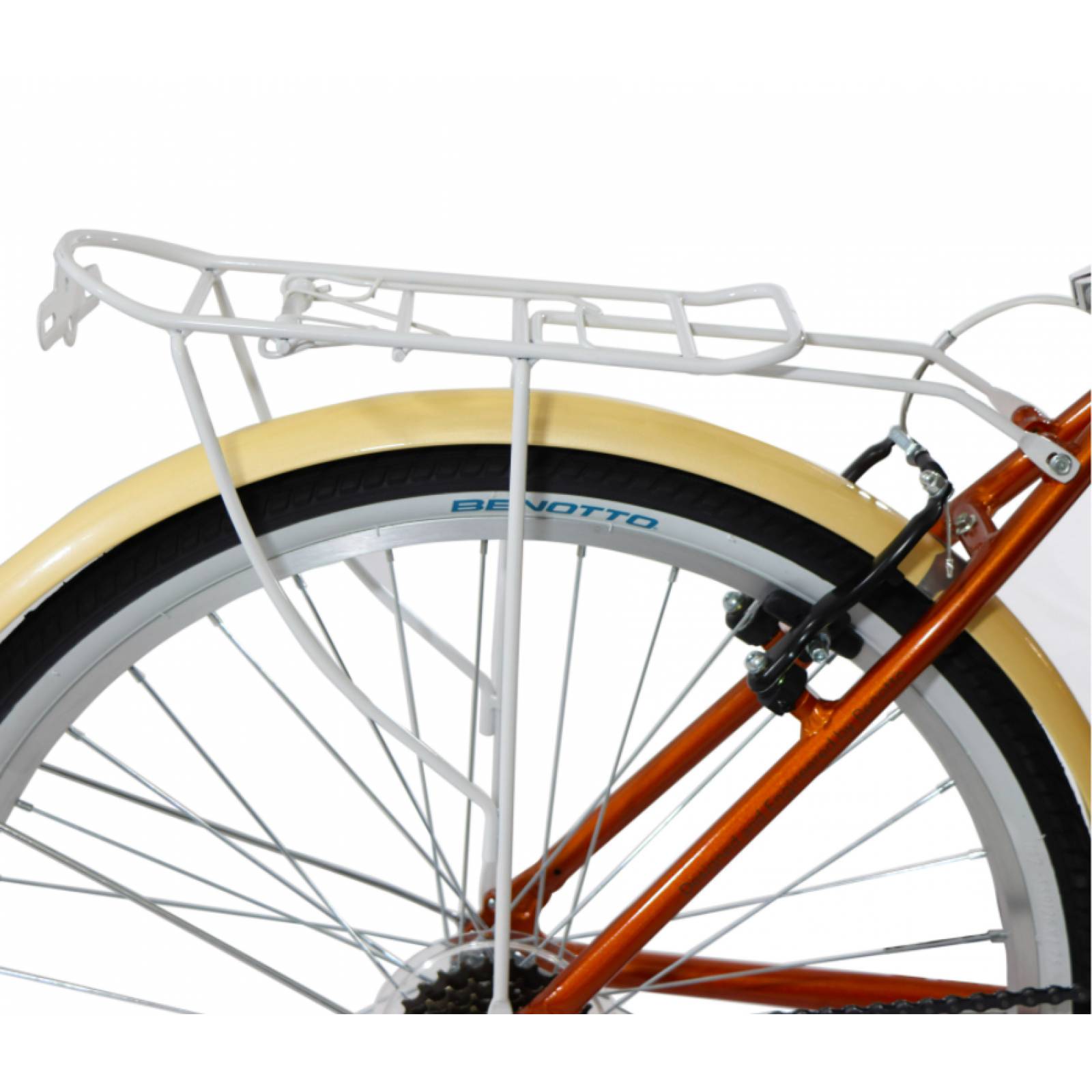 Bicicleta BENOTTO City MOOREA R26 21V Aluminio Suspensión Terracota/Crema Unico