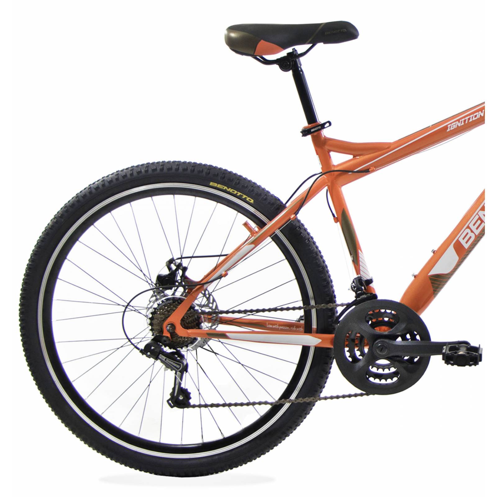 Bicicleta Benotto Mtb Ignition R27.5 21v Frenos Doble Disco Naranja