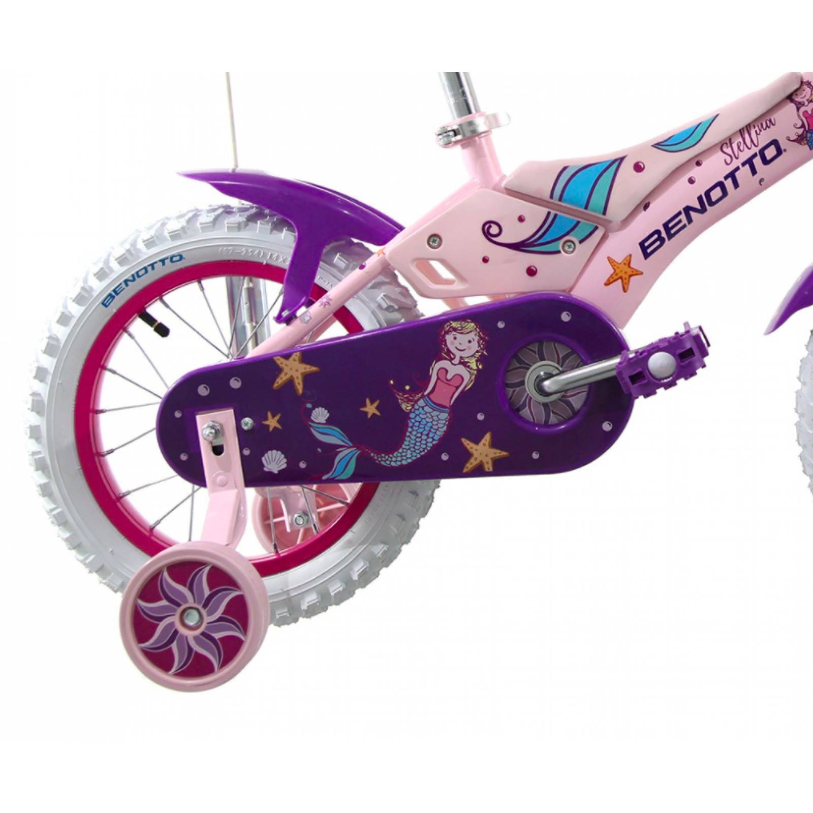 Bicicleta Benotto Infantil Stellina R14 Frenos V/contrapedal Rosa - Morado