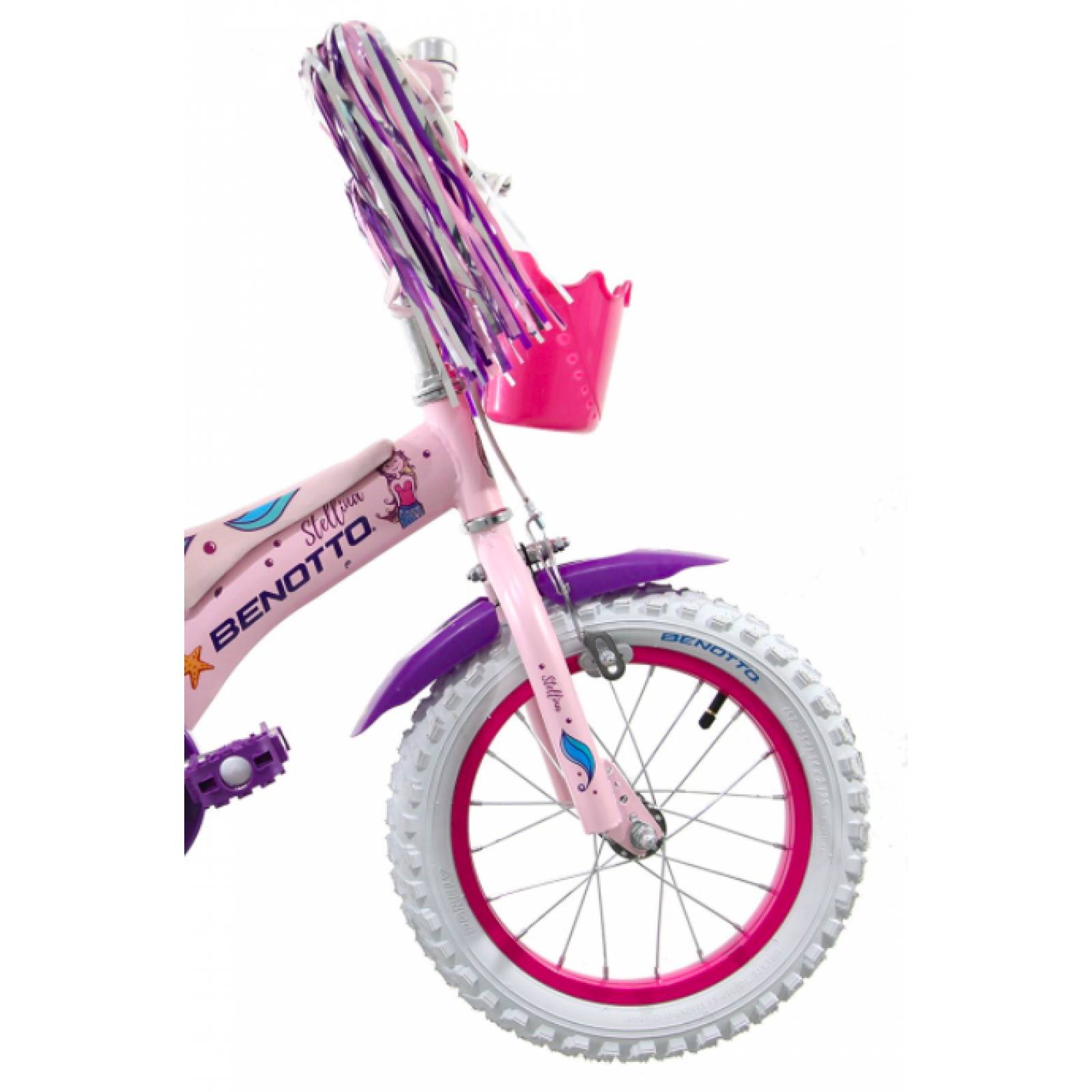 Bicicleta Benotto Infantil Stellina R14 Frenos V/contrapedal Rosa - Morado