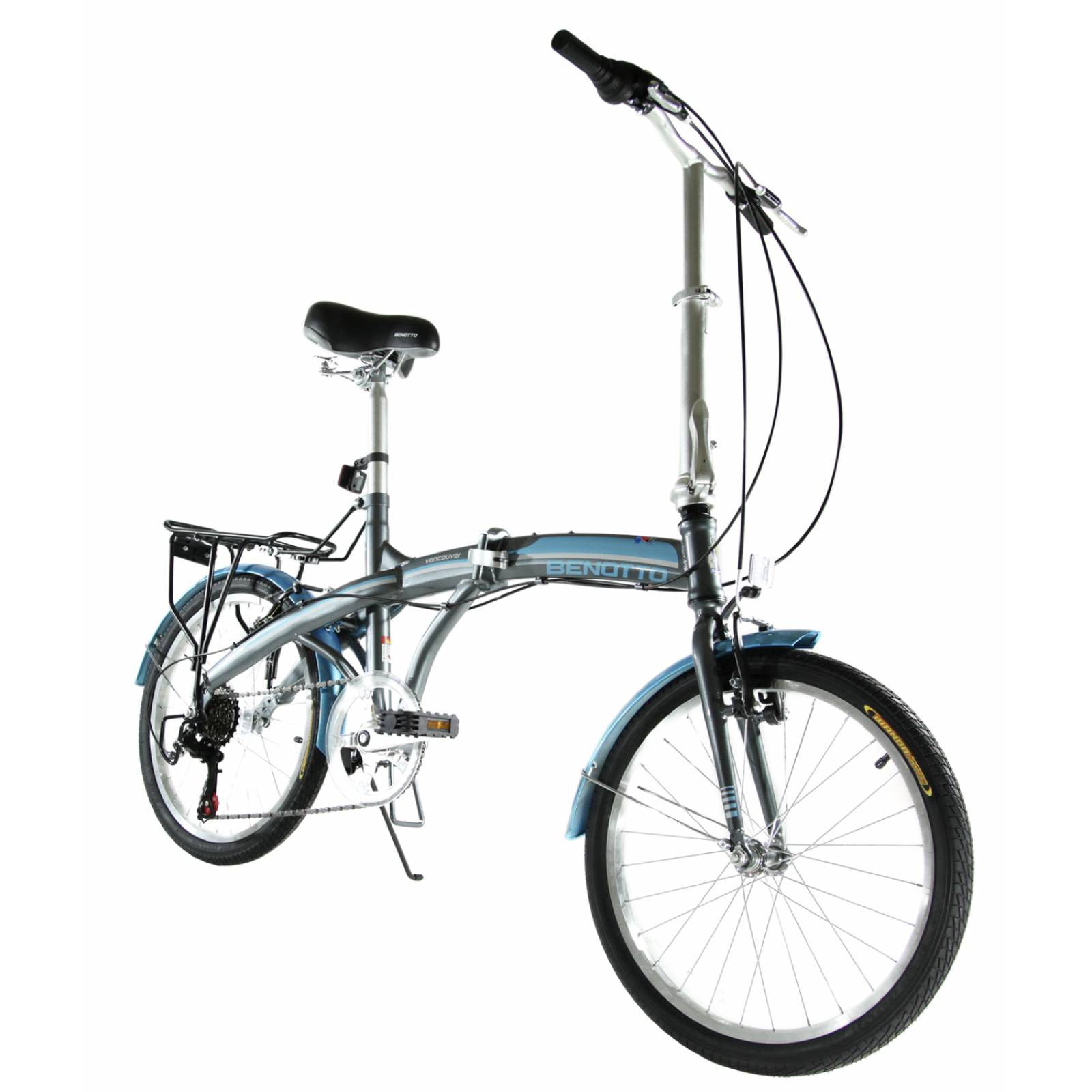 Bicicleta Benotto Plegable Vancouver R20 7v. Acero Gris