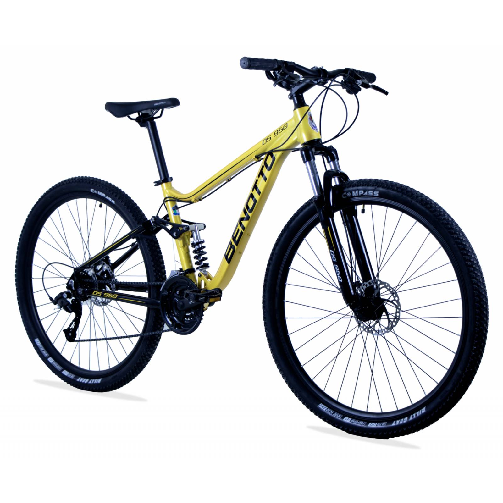 Bicicleta BENOTTO Montaña DS-950 Rodada 29 24V Aluminio Amarillo
