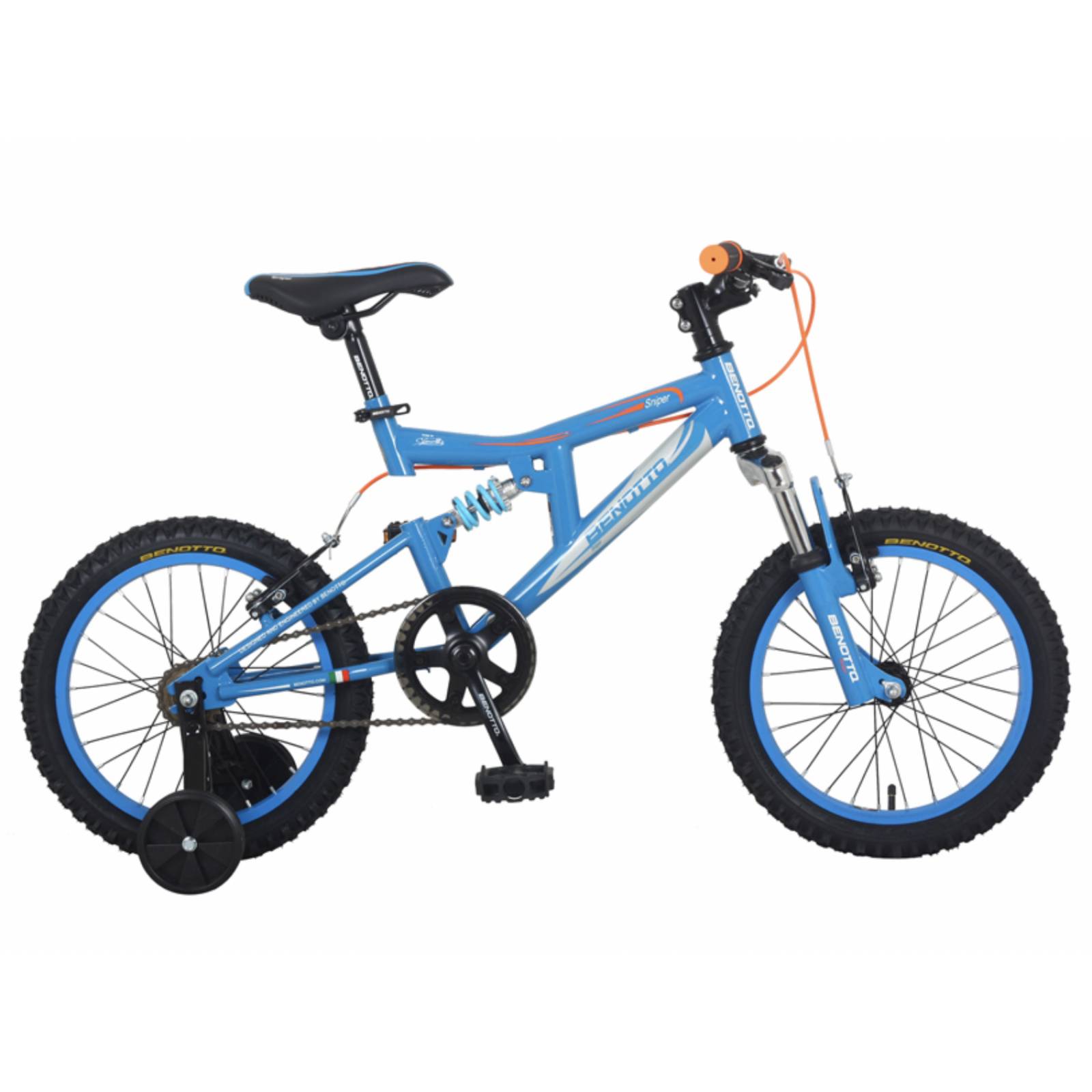Bicicleta BENOTTO Montaña SNIPER R16 Acero Doble Suspensión Azul