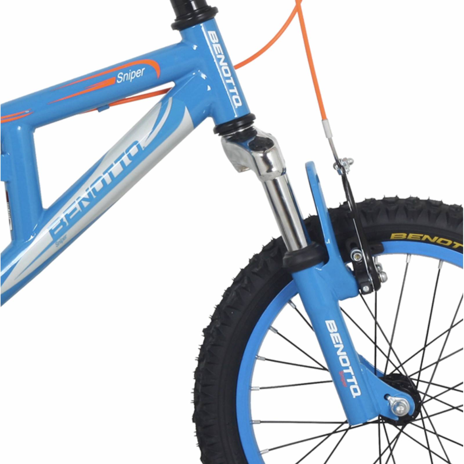 Bicicleta BENOTTO Montaña SNIPER R16 Acero Doble Suspensión Azul
