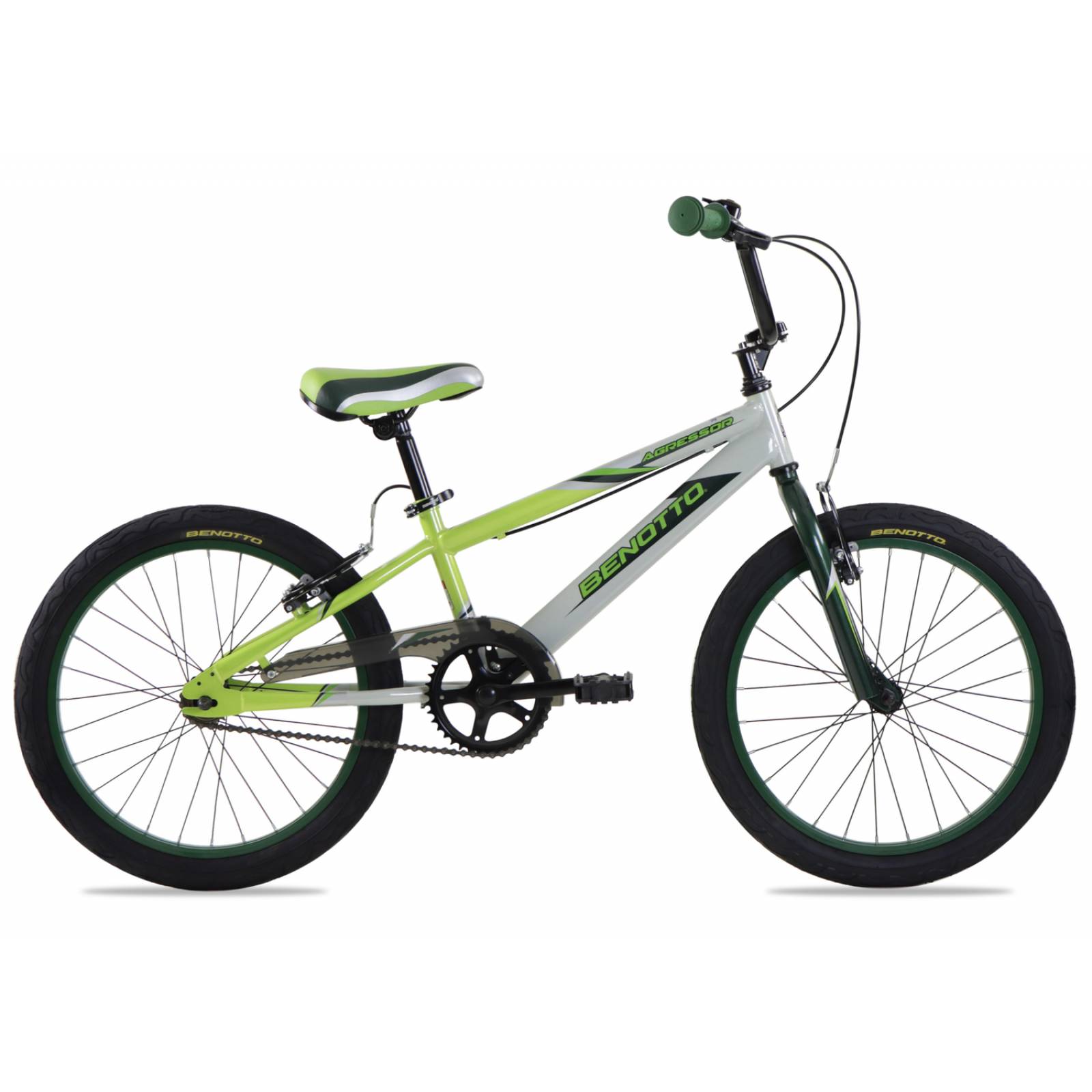 Bicicleta BENOTTO AGRESSOR R20 1V. Acero Verde/Plata 