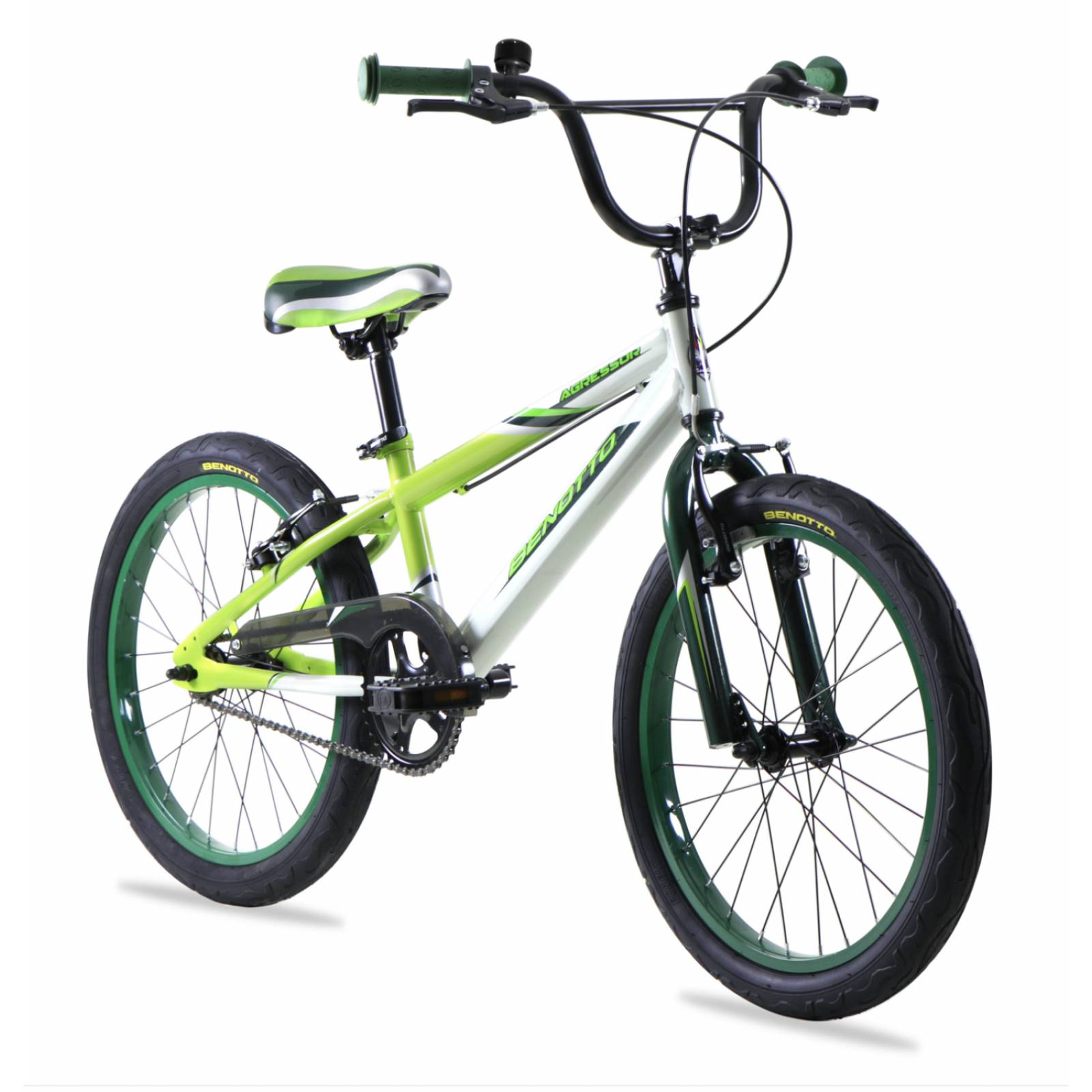 Bicicleta BENOTTO AGRESSOR R20 1V. Acero Verde/Plata 
