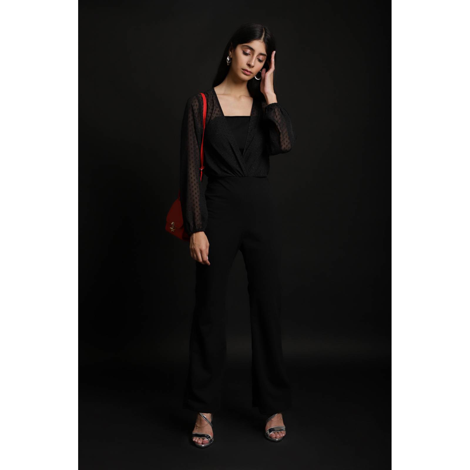 LOB JUMPSUIT LARGO ESCOTE CRUZADO