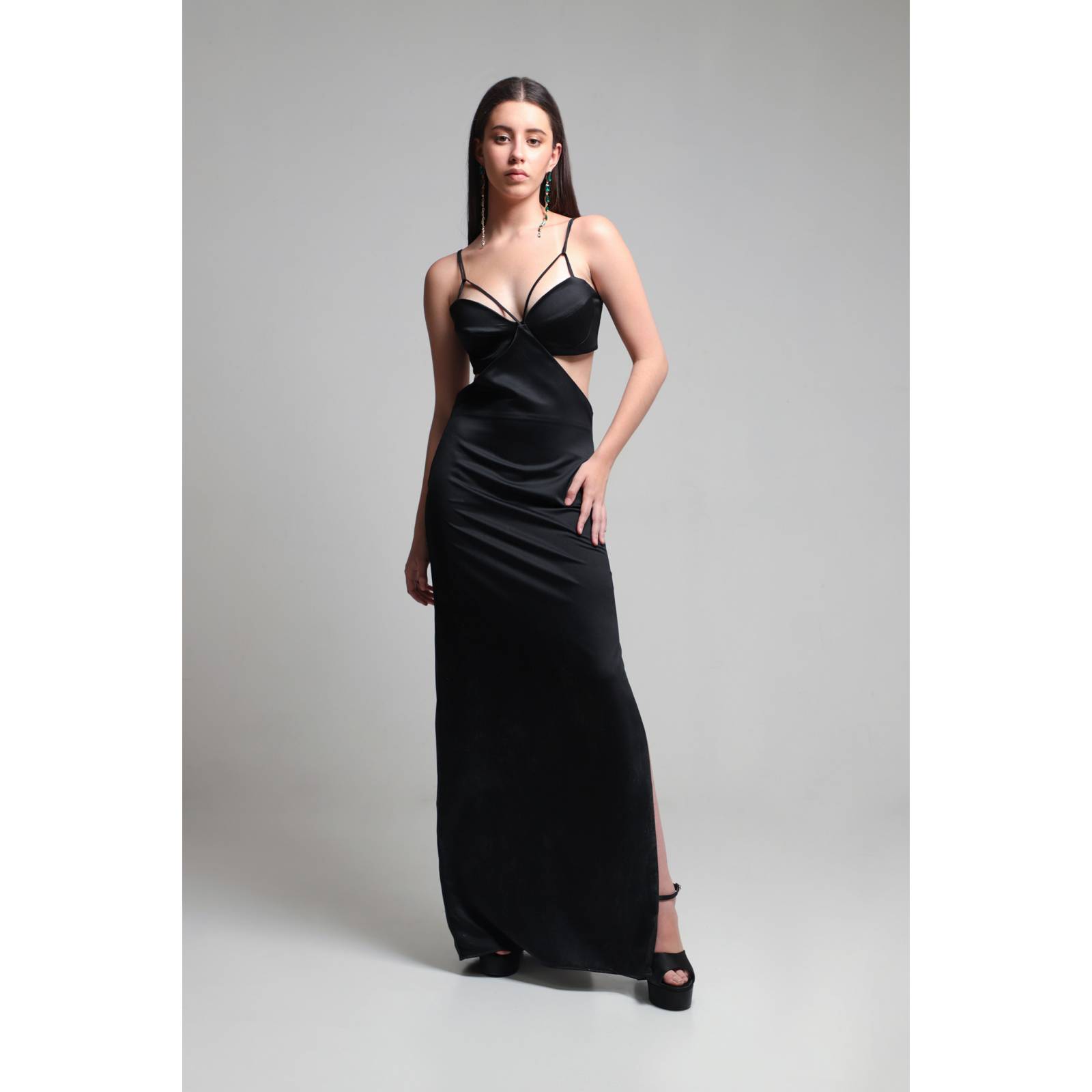 LOB VESTIDO MAXI ABERTURAS EN CINTURA