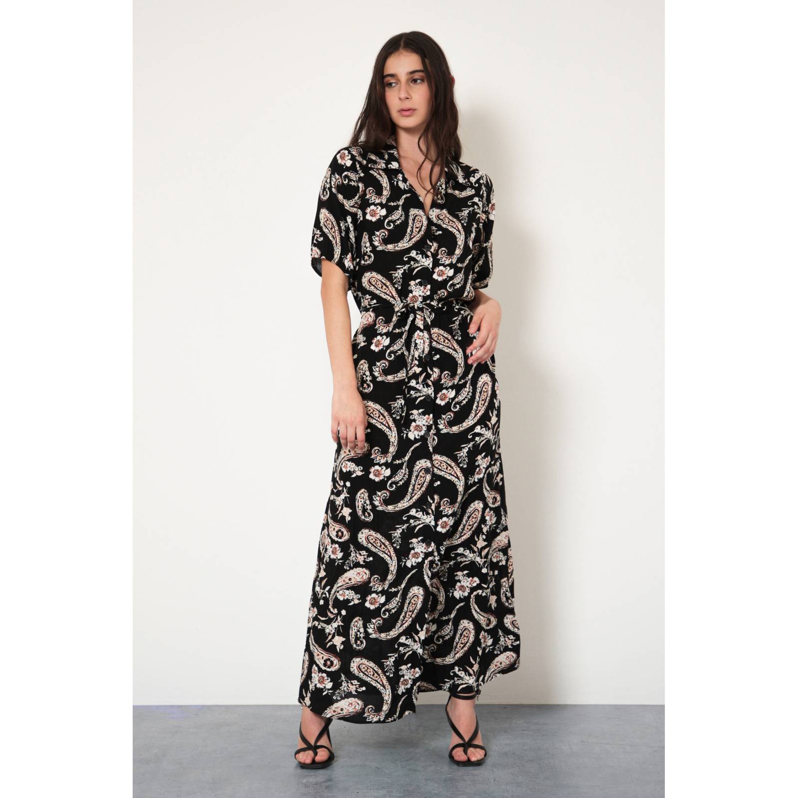 LOB VESTIDO MAXI ESTILO CAMISERO