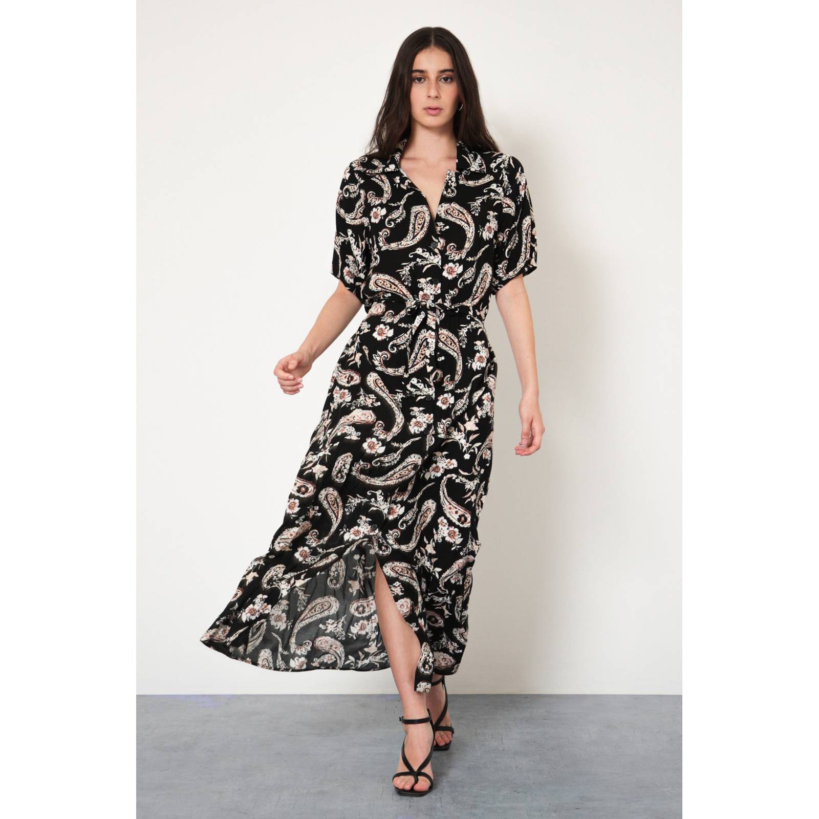 LOB VESTIDO MAXI ESTILO CAMISERO