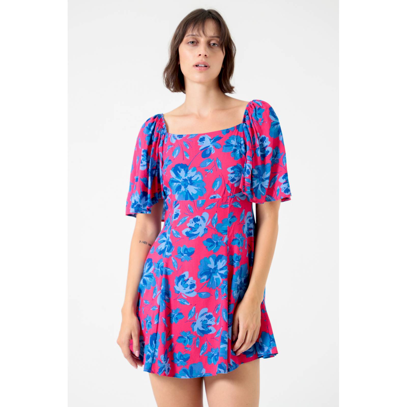 LOB VESTIDO CORTO ESTAMPADO FLORAL
