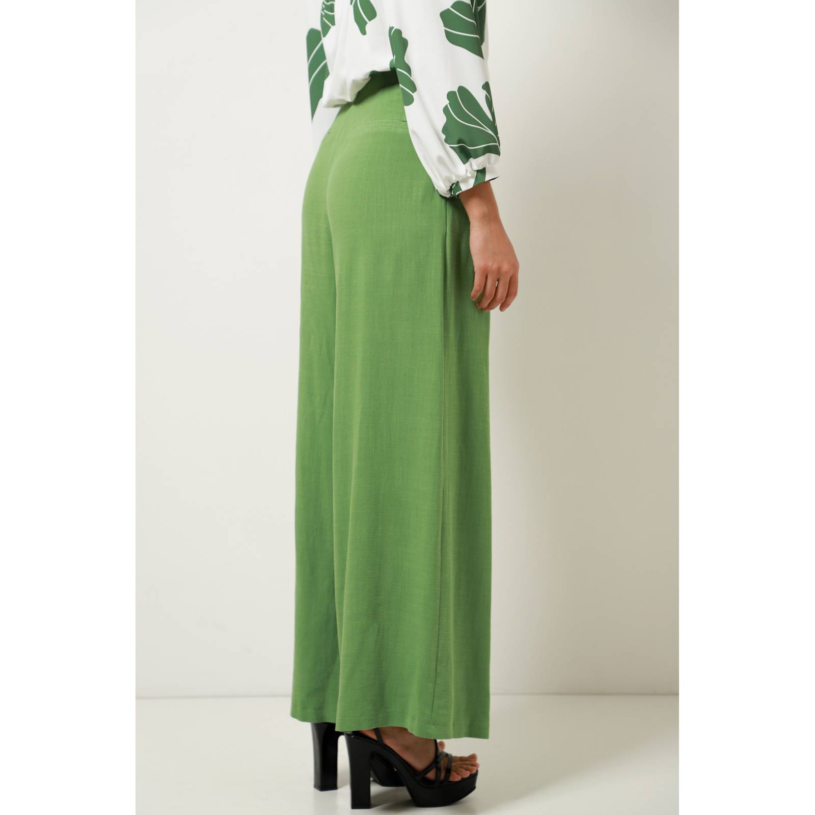 LOB PANTALÓN PIERNA ANCHA MEZCLA LINO
