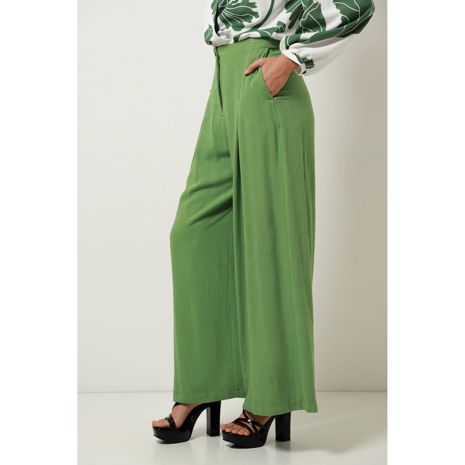 LOB PANTALÓN PIERNA ANCHA MEZCLA LINO