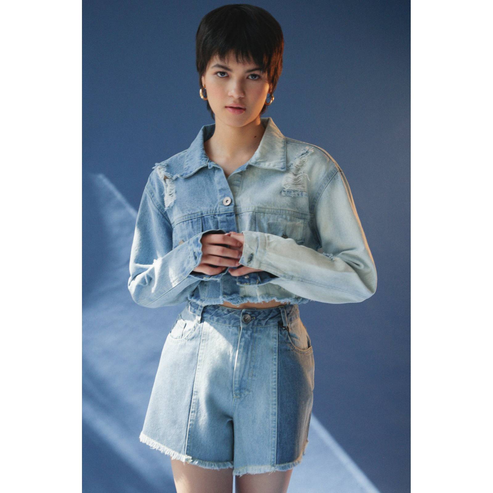 LOB CHAMARRA DENIM BICOLOR