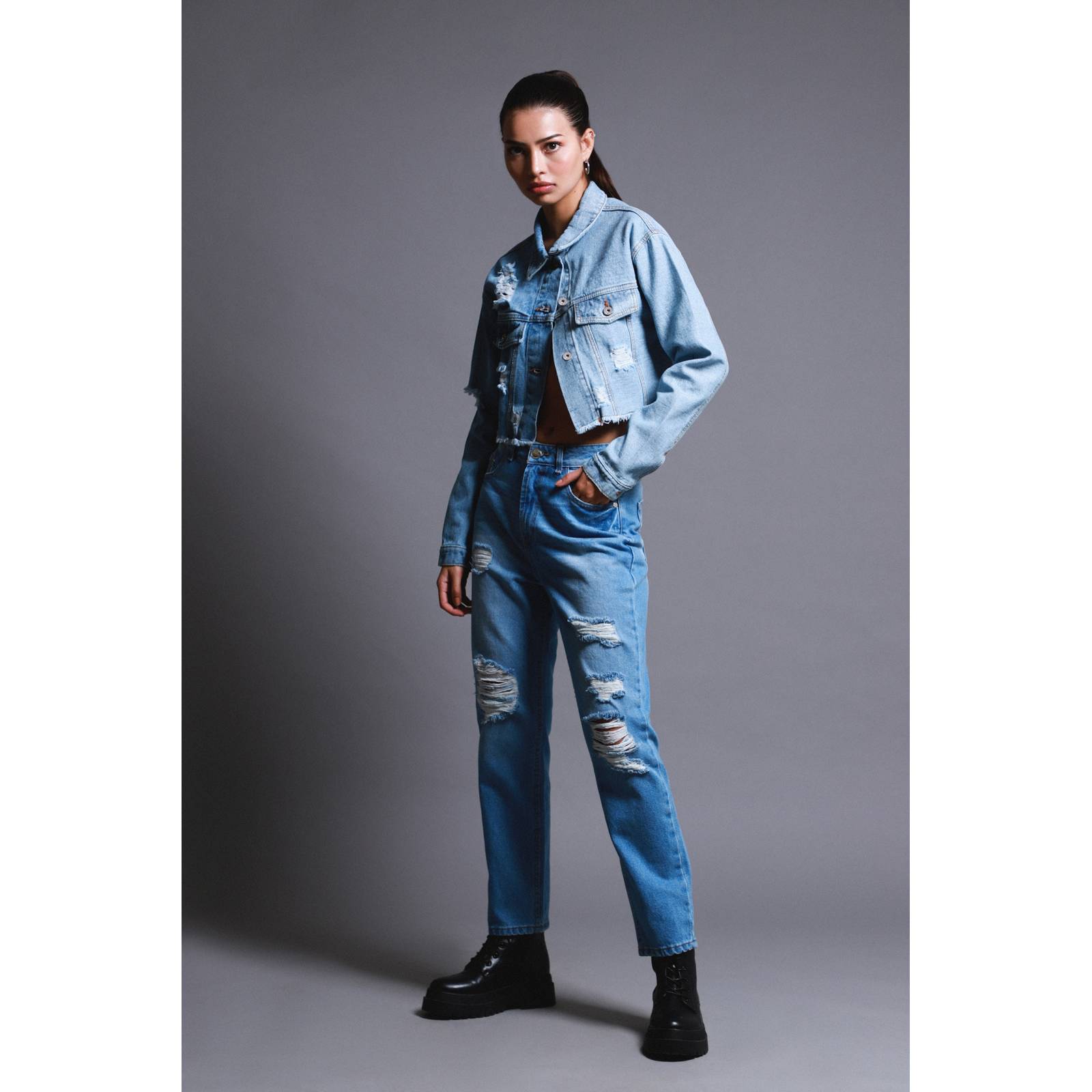 LOB JEANS MOM FIT DESTRUCCIONES