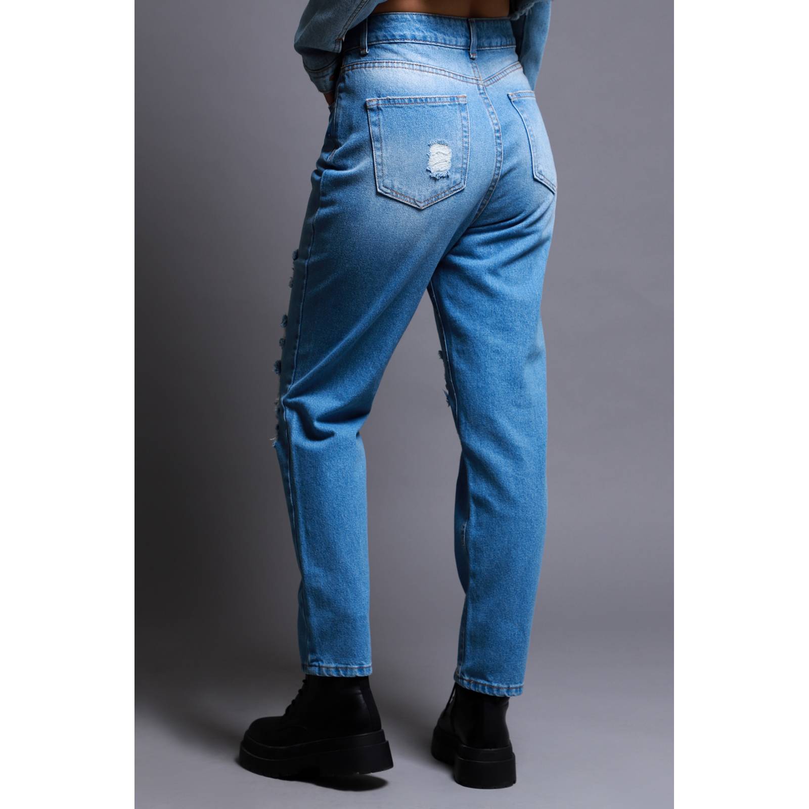 LOB JEANS MOM FIT DESTRUCCIONES
