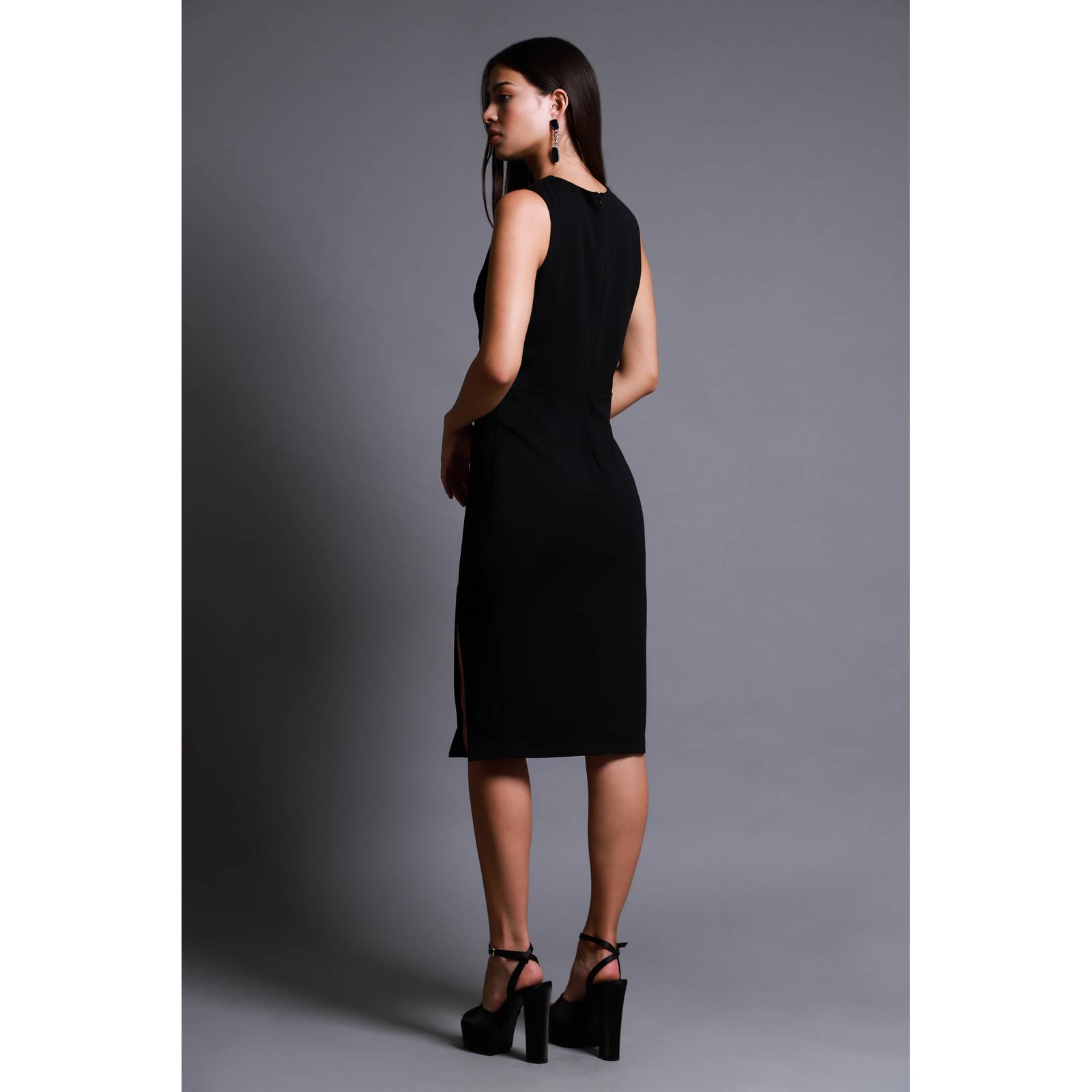 LOB VESTIDO MIDI FIESTA ABERTURAS EN COSTADO