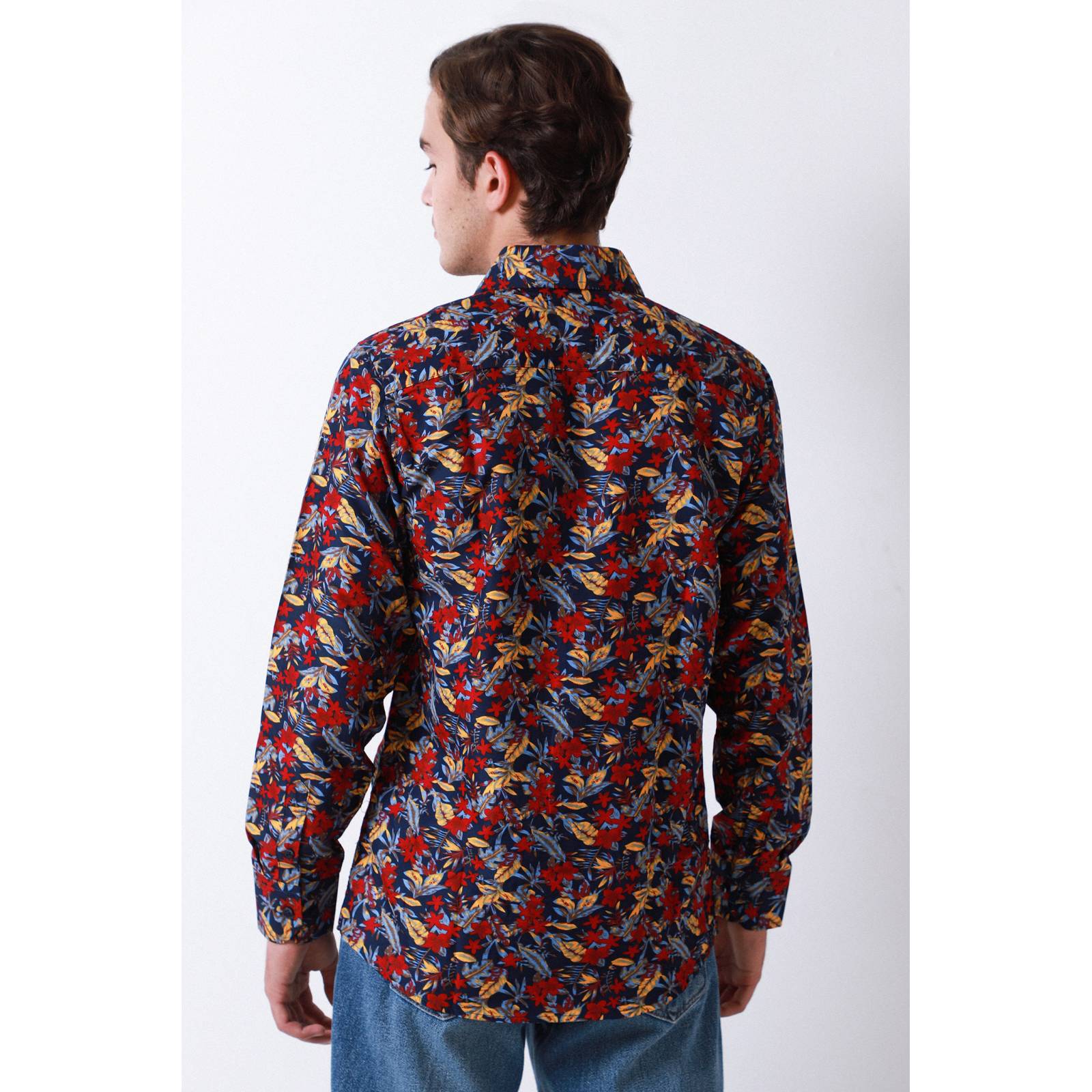 LOB CAMISA ESTAMPADO GRAFICO DE HOJAS