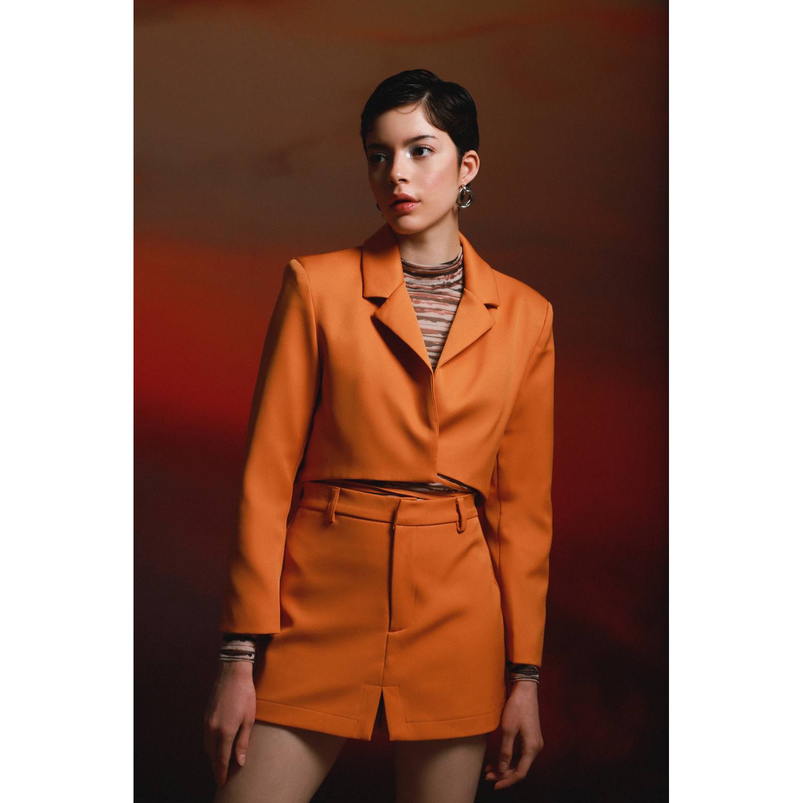 LOB SACO CROPPED CON TIRAS