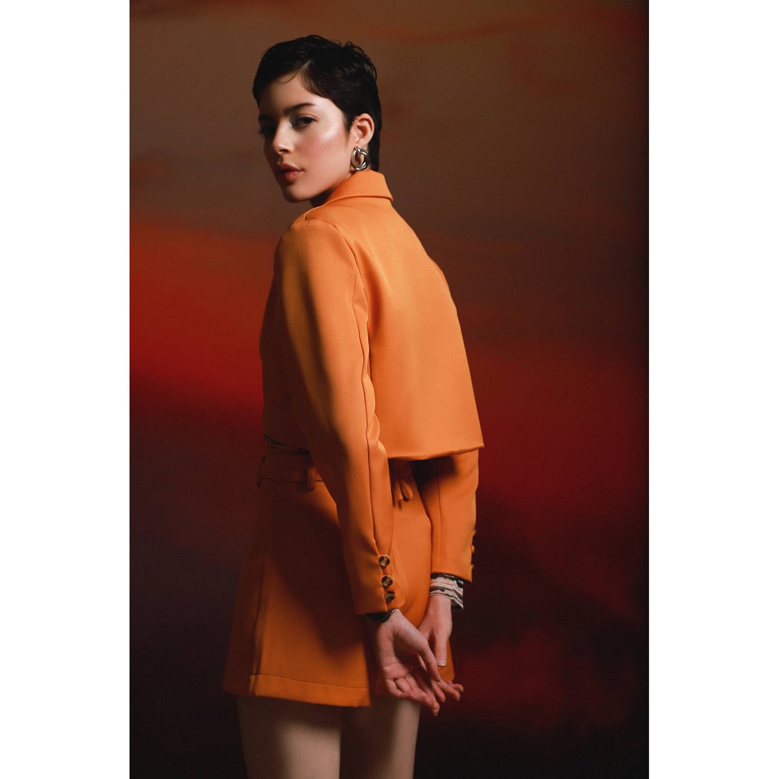 LOB SACO CROPPED CON TIRAS