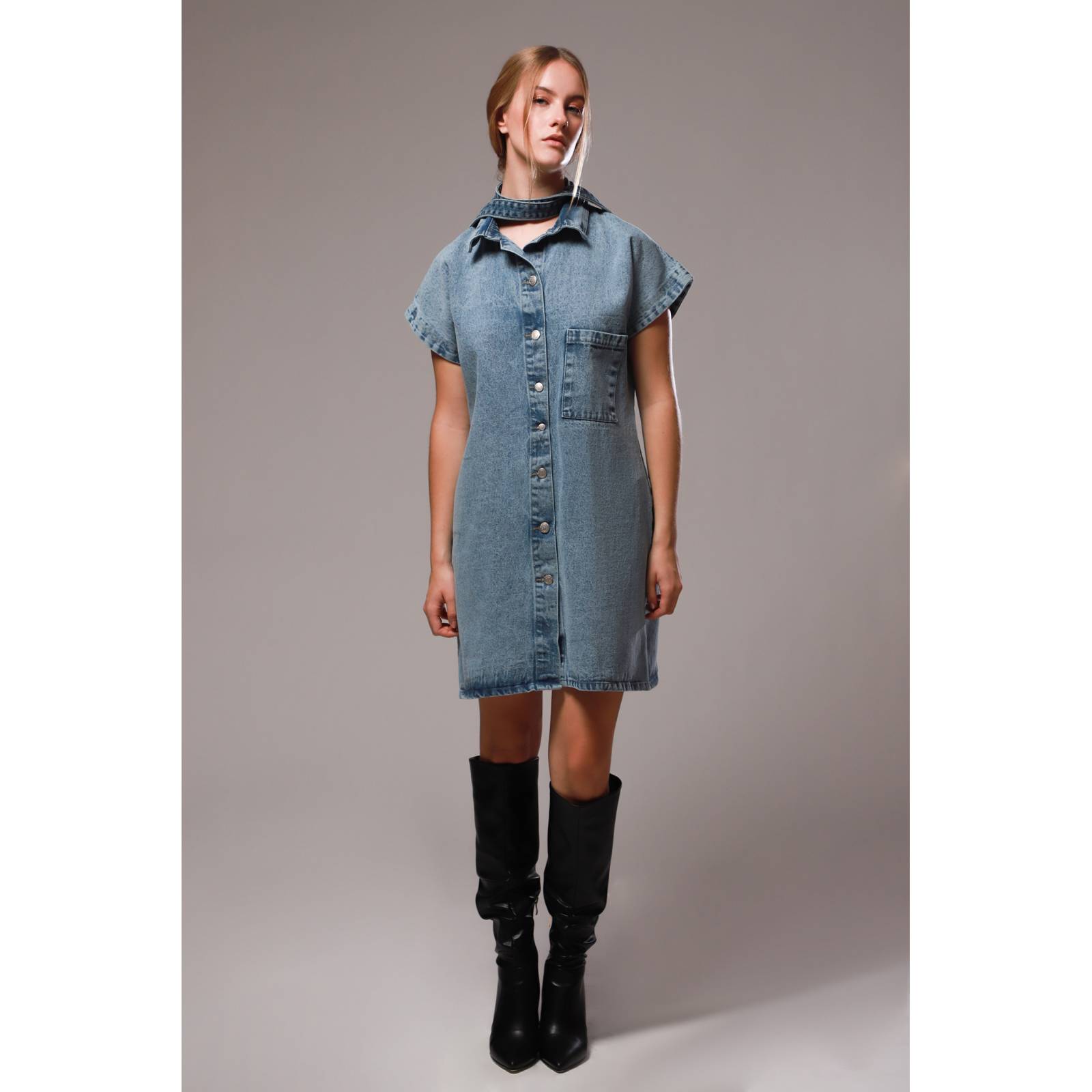 LOB VESTIDO DENIM CAMISERO OVERSIZE