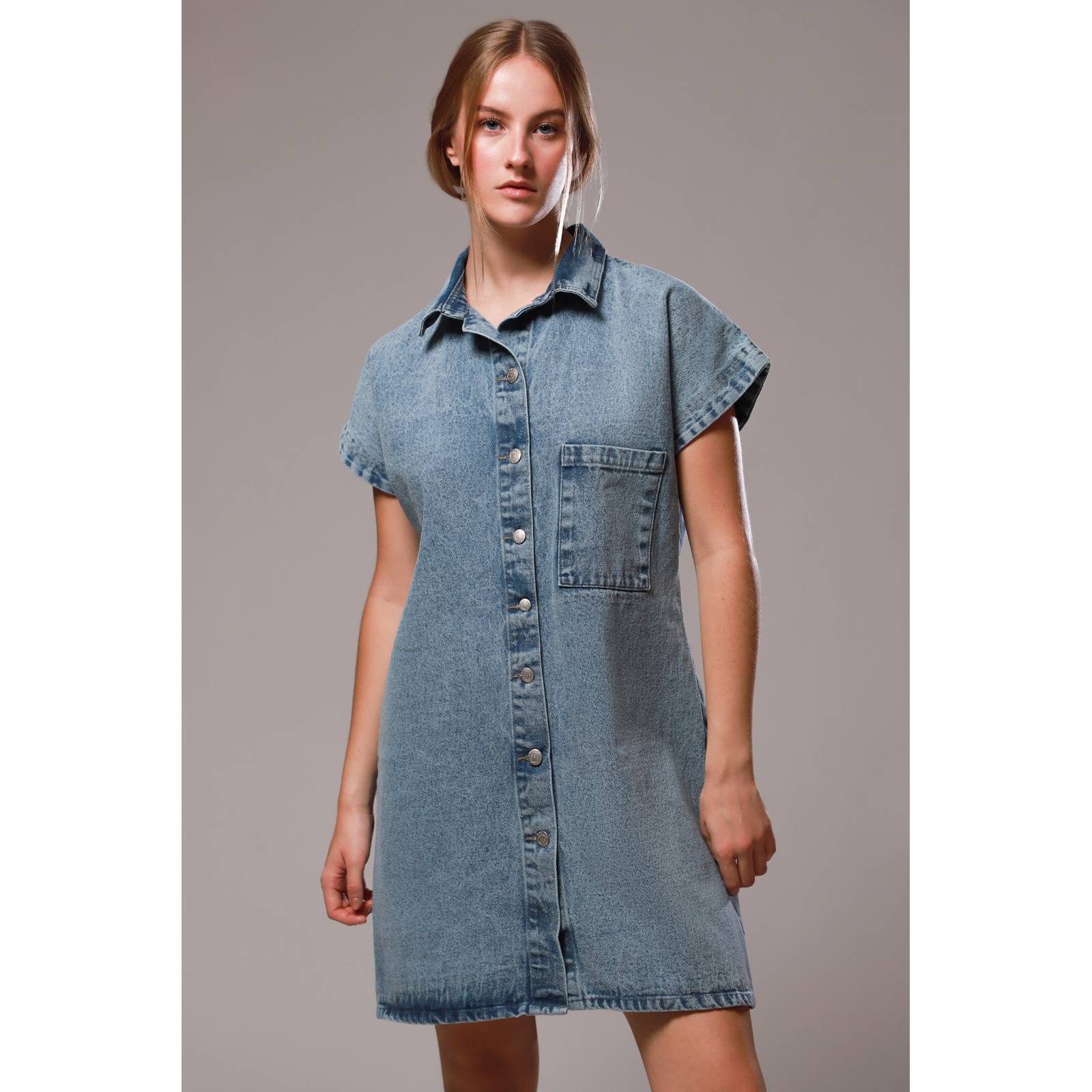 LOB VESTIDO DENIM CAMISERO OVERSIZE