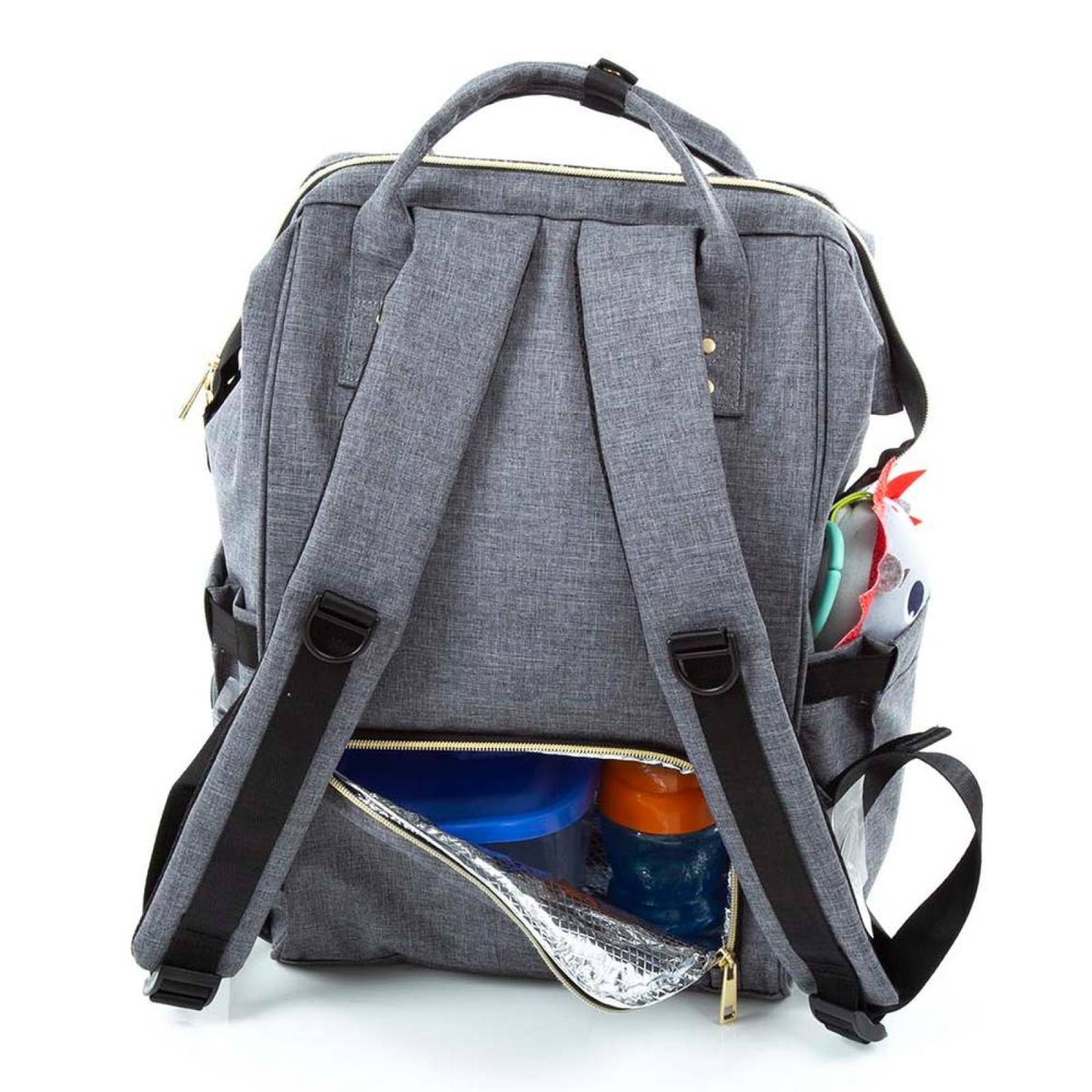 Mommy Bag - Pañalera Gris