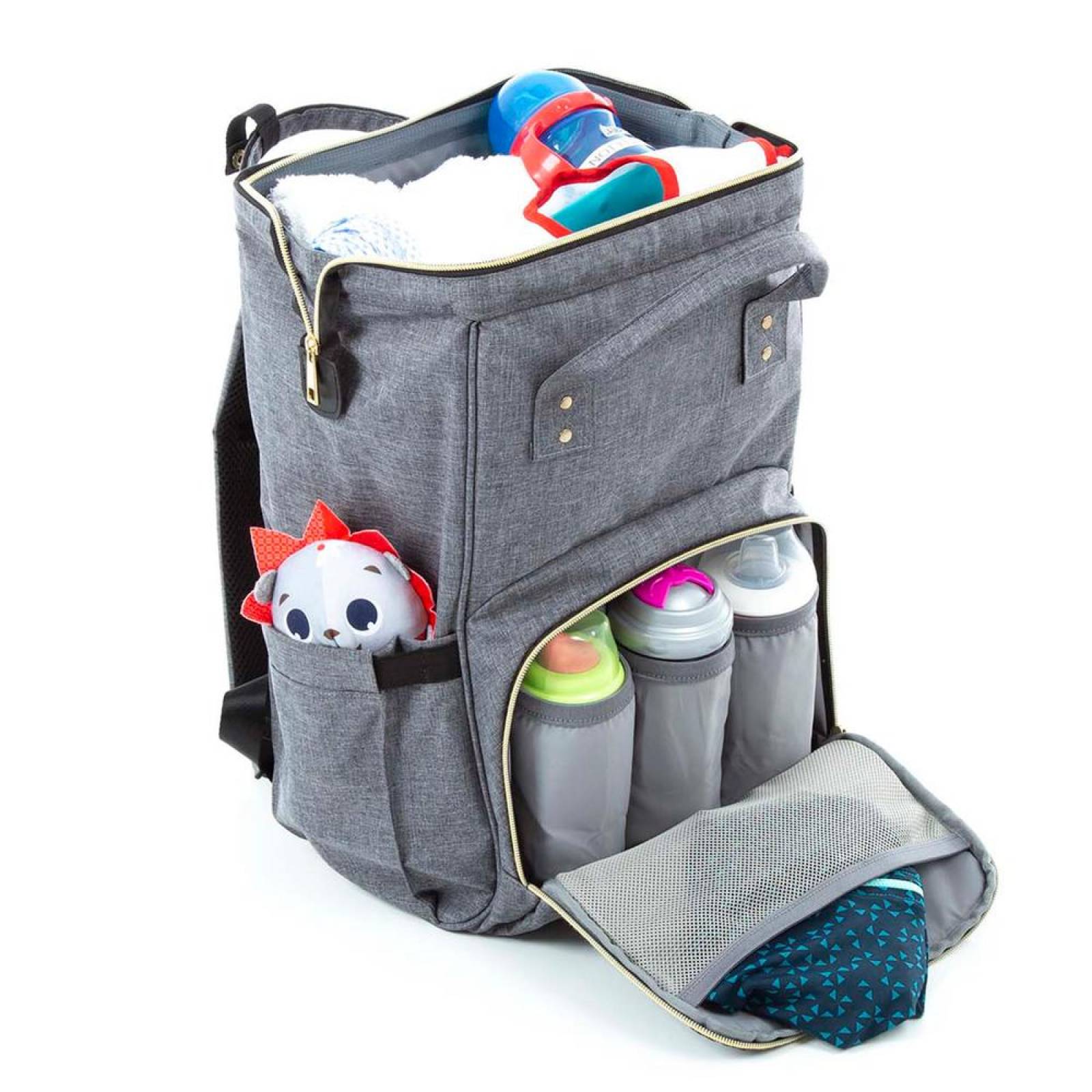 Mommy Bag - Pañalera Gris