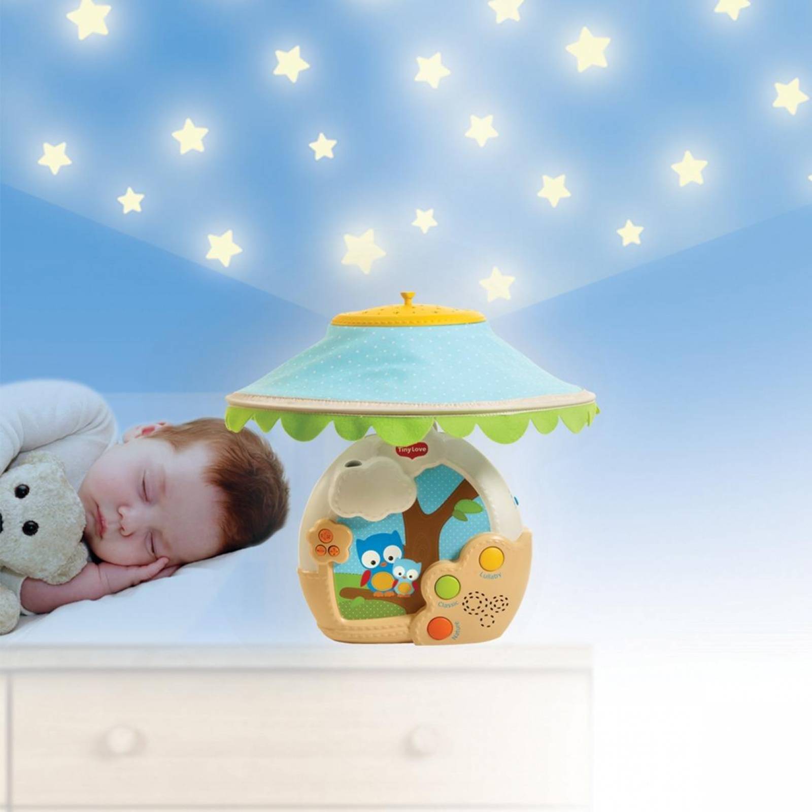 Móvil Musical Y Proyector Para Bebé Tiny Love Magical Night 