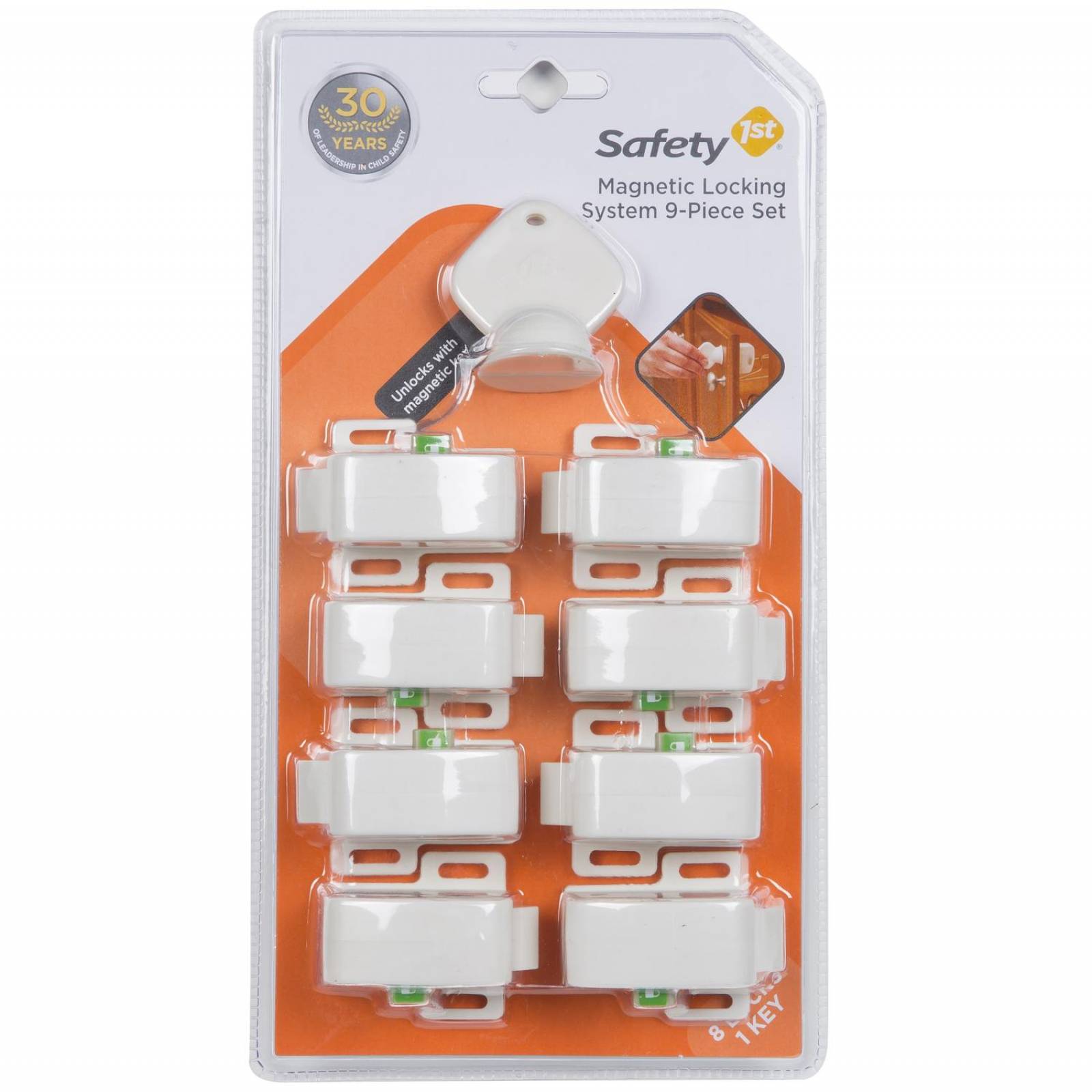 Safety 1ST Seguros magnéticos para puertas + Llave 8 pza 