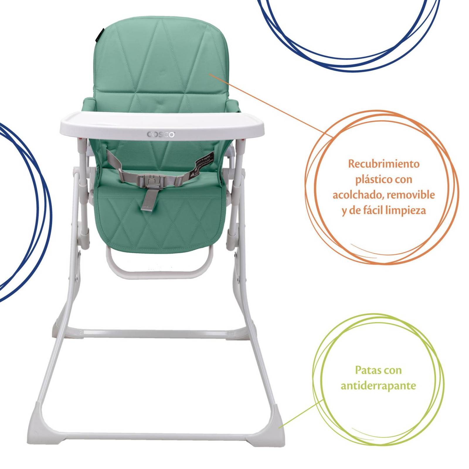 Silla Alta Periquera Cosco Trend Verde