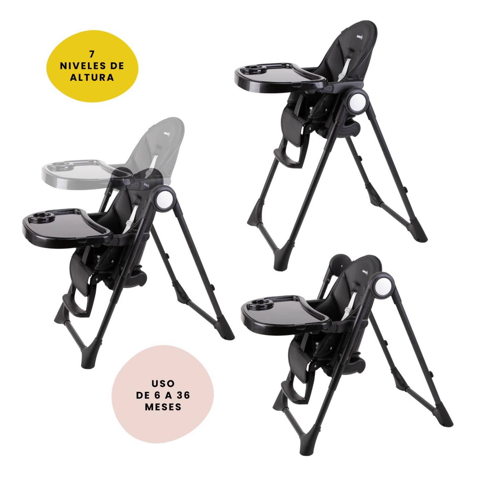 Silla Alta Periquera Safety 1st Clap Negro