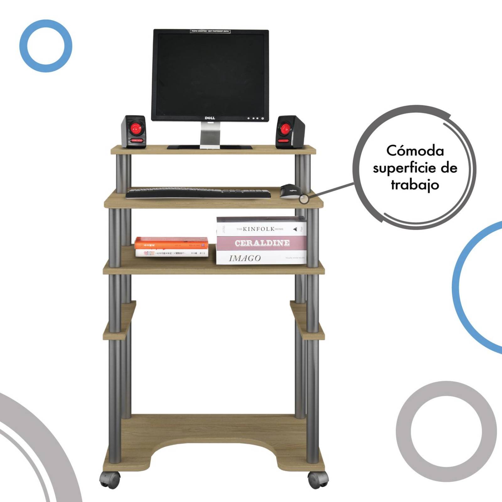 Mueble Cosco Home Escritorio Individual Oak