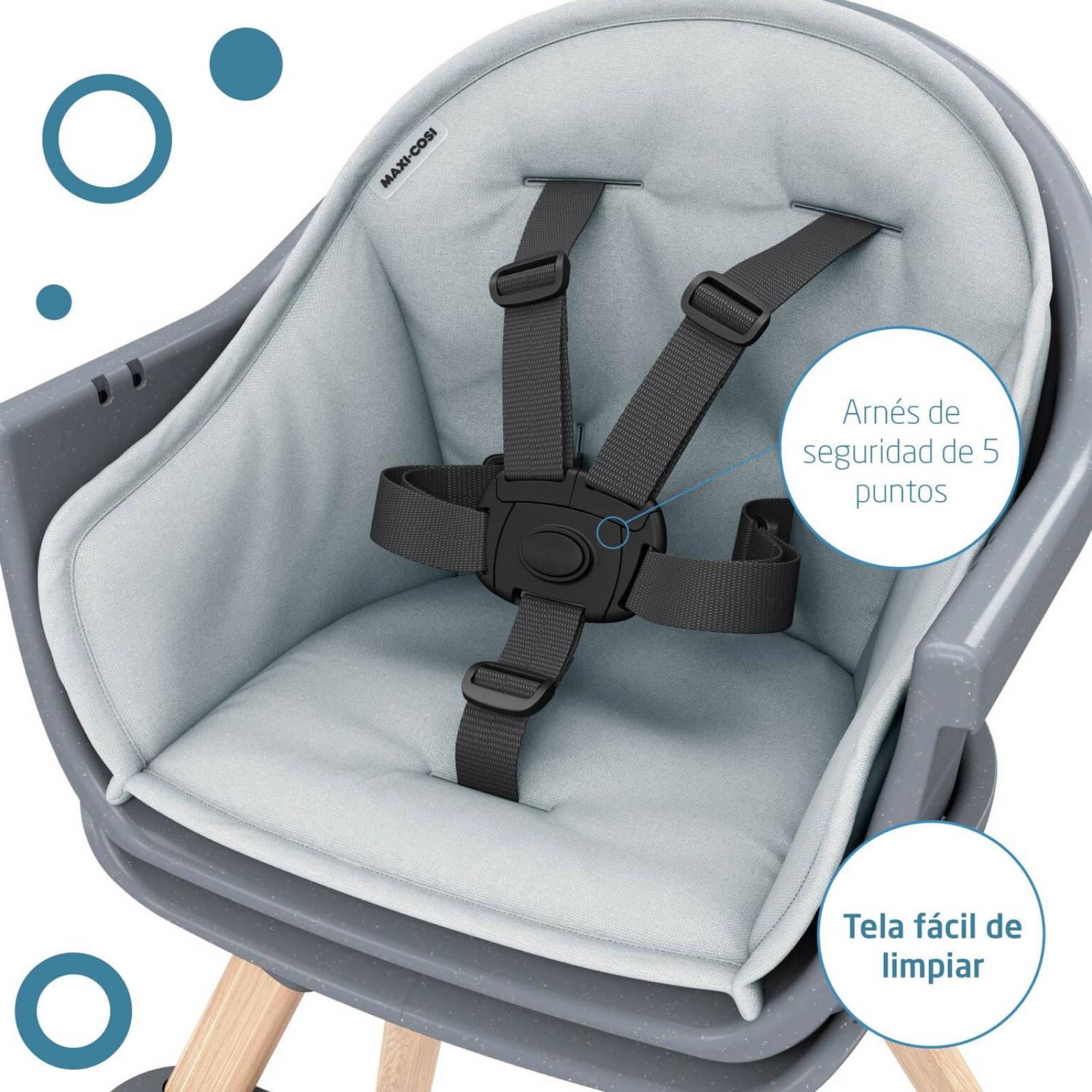 Silla Alta Periquera Maxi Cosi Moa 8 en 1 Gris oscuro