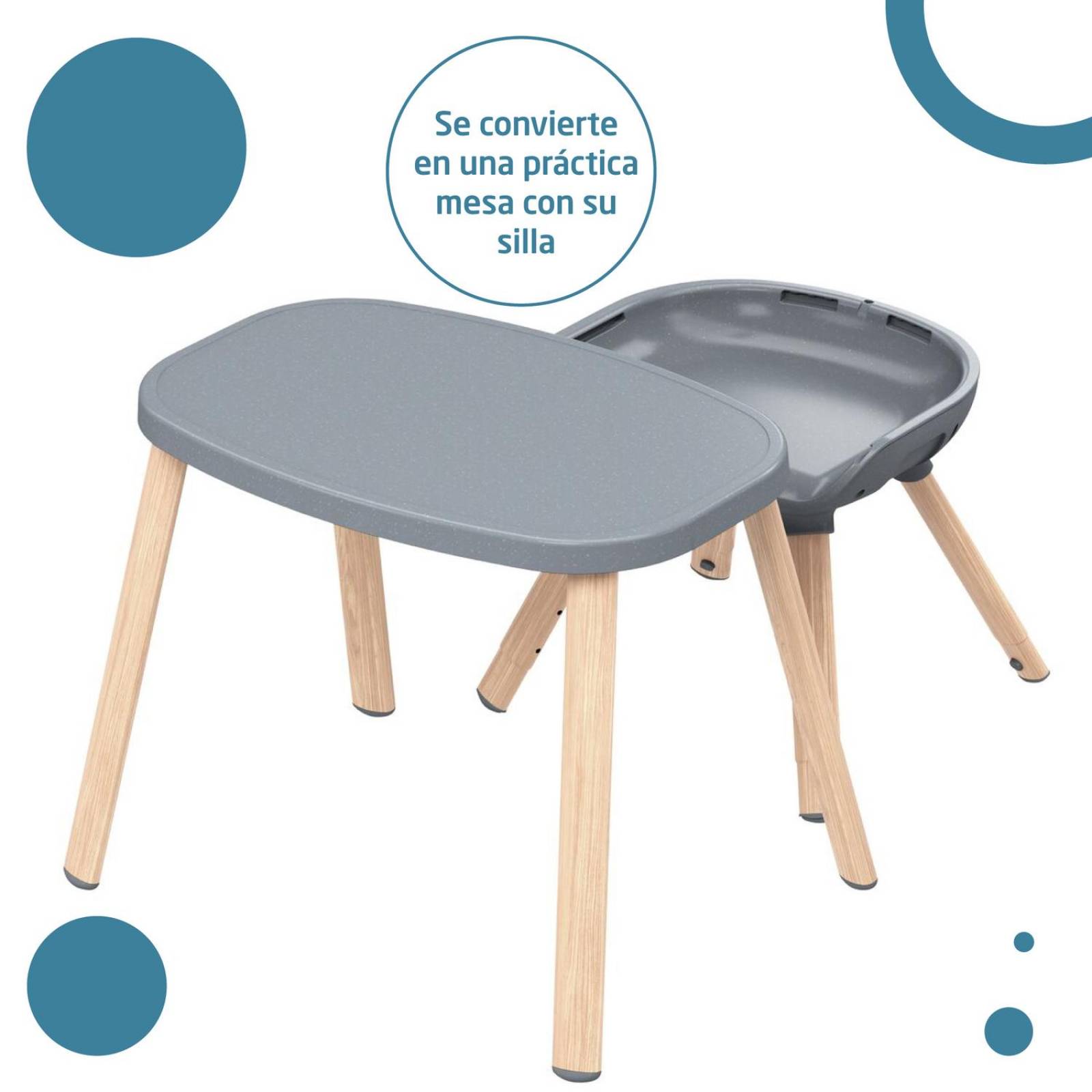 Silla Alta Periquera Maxi Cosi Moa 8 en 1 Gris oscuro