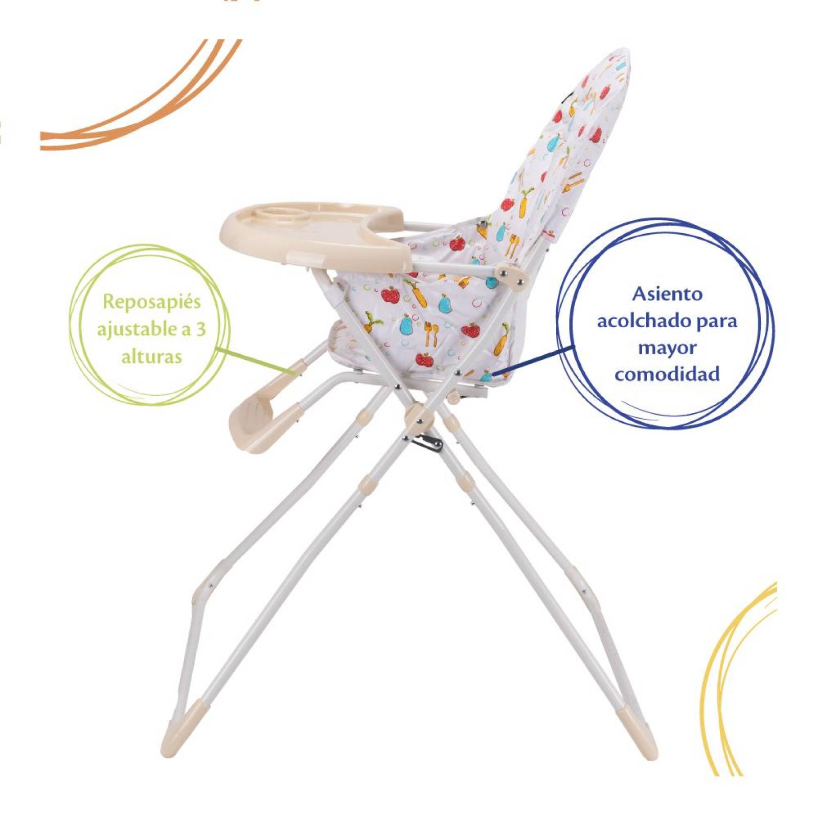 Silla Alta para Bebé Periquera Cosco Snack 