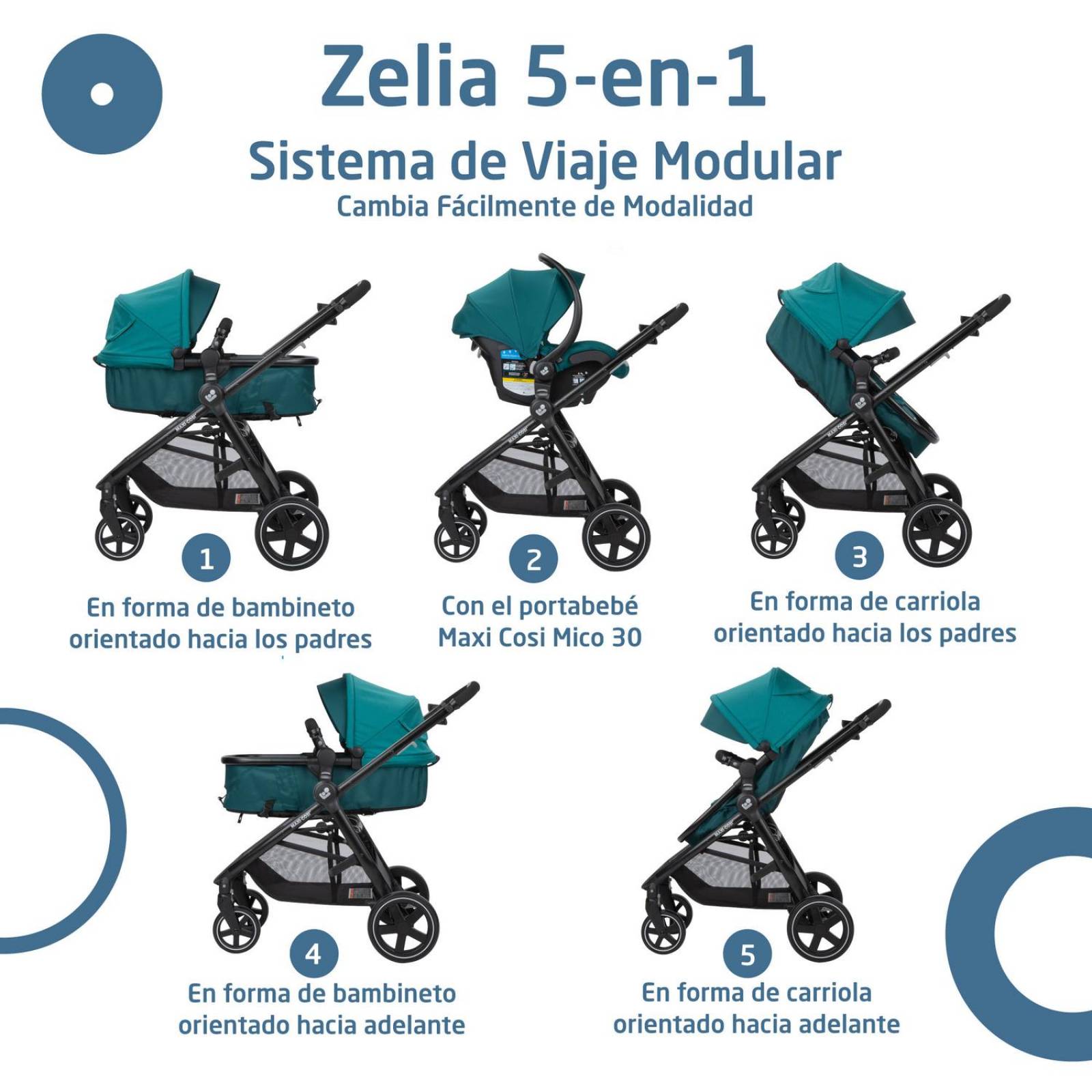 Carriola para Bebé Sistema de Viaje Maxi Cosi Zelia 2 Spring Meadow
