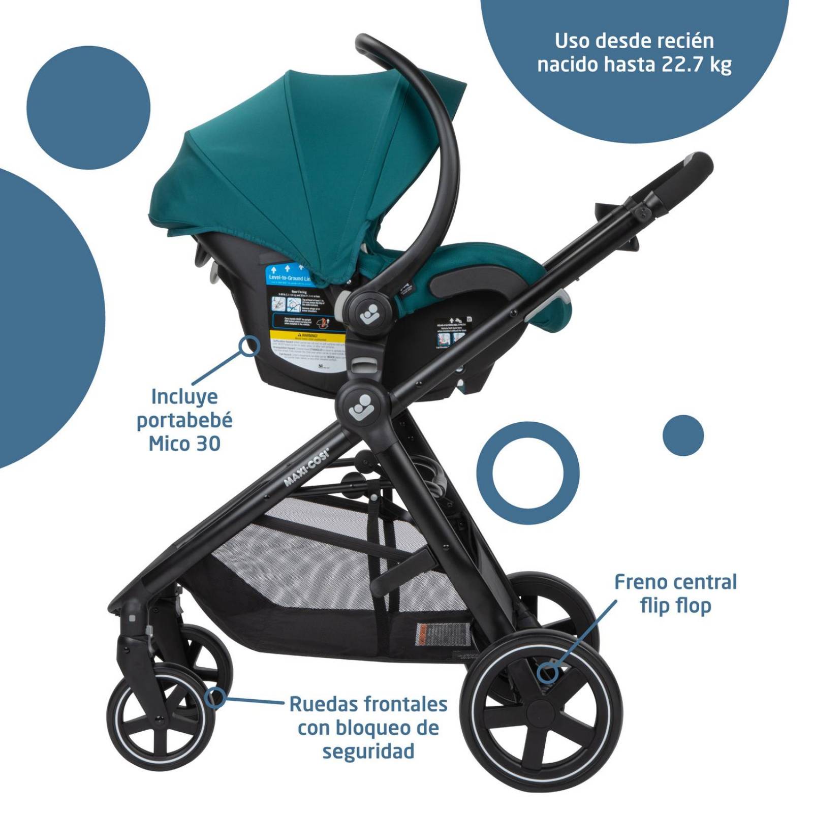 Carriola para Bebé Sistema de Viaje Maxi Cosi Zelia 2 Spring Meadow