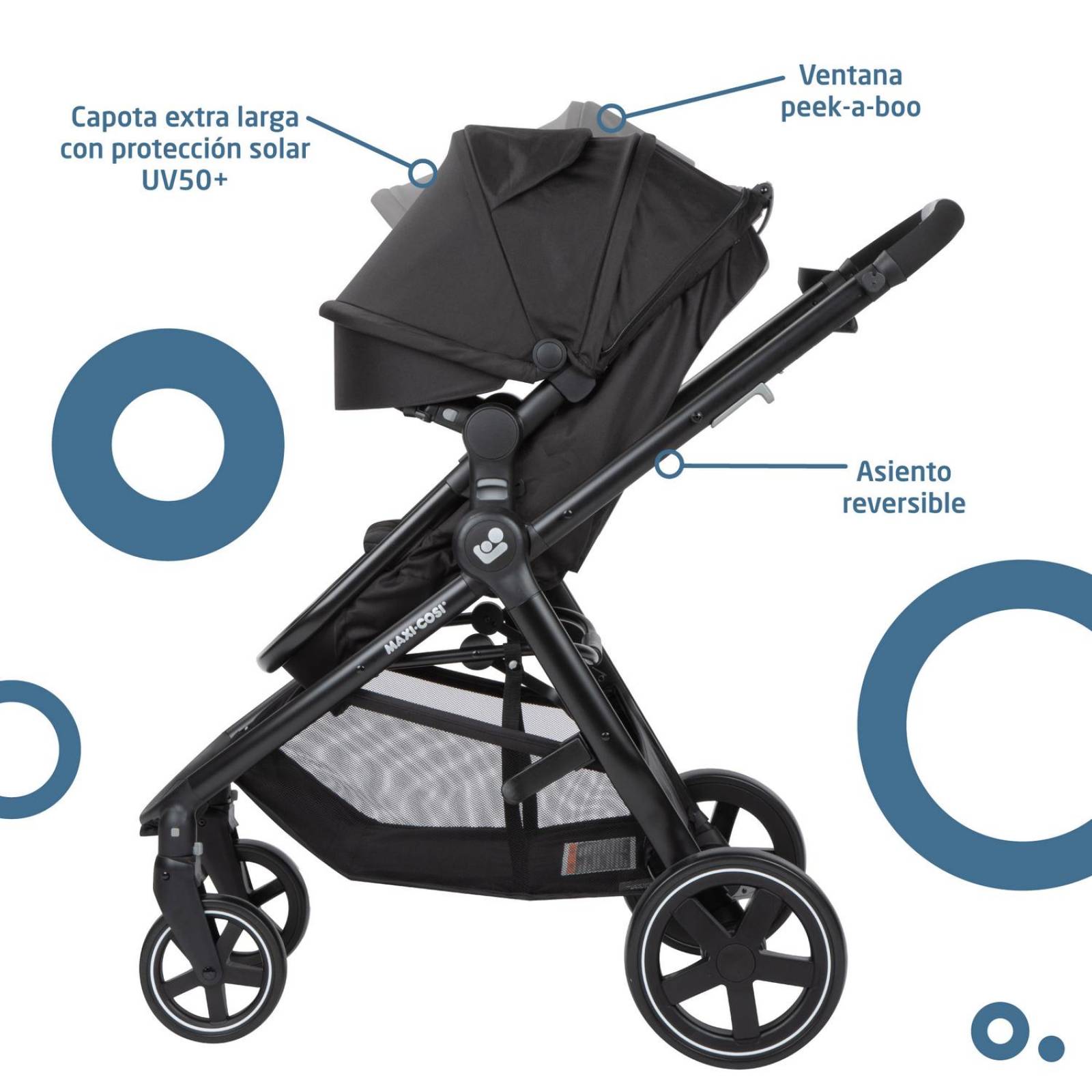 Carriola para Bebé Sistema de Viaje Maxi Cosi Zelia 2 Midnight Black