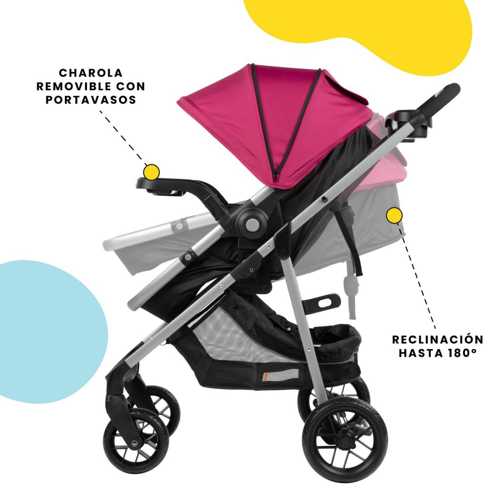 Carriola Sistema De Viaje Safety 1st Grow & Go Flex Orchid Bloom