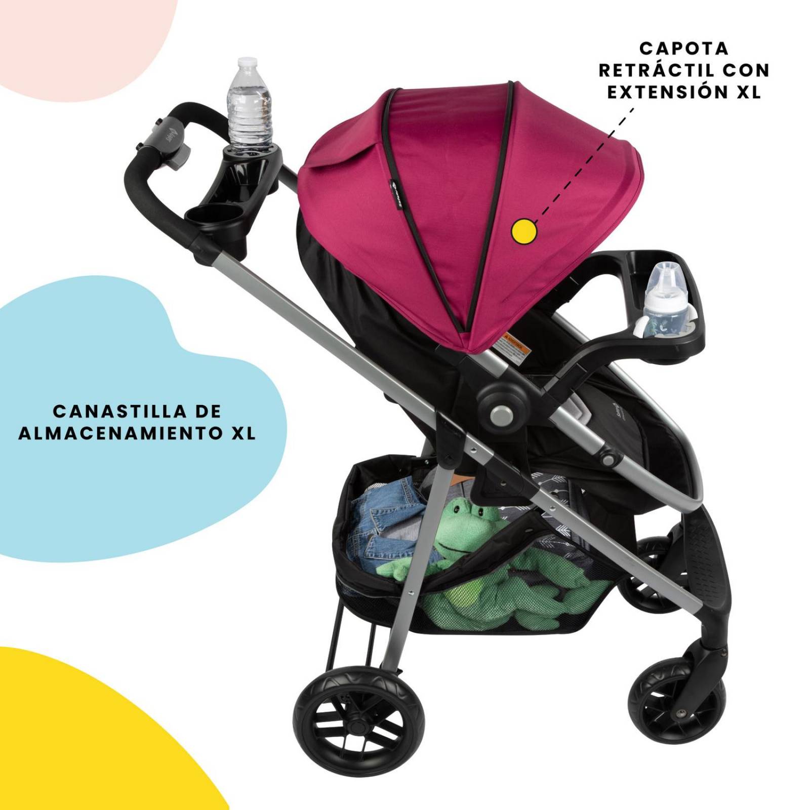 Carriola Sistema De Viaje Safety 1st Grow & Go Flex Orchid Bloom
