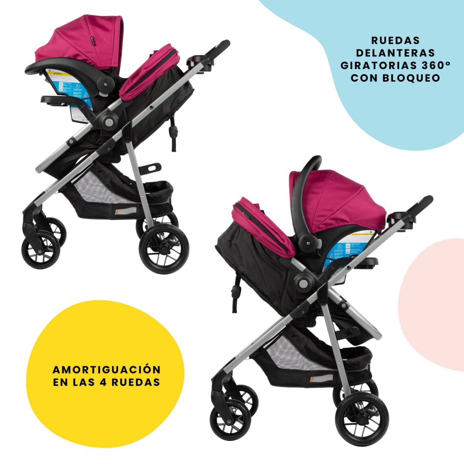 Carriola Sistema De Viaje Safety 1st Grow & Go Flex Orchid Bloom