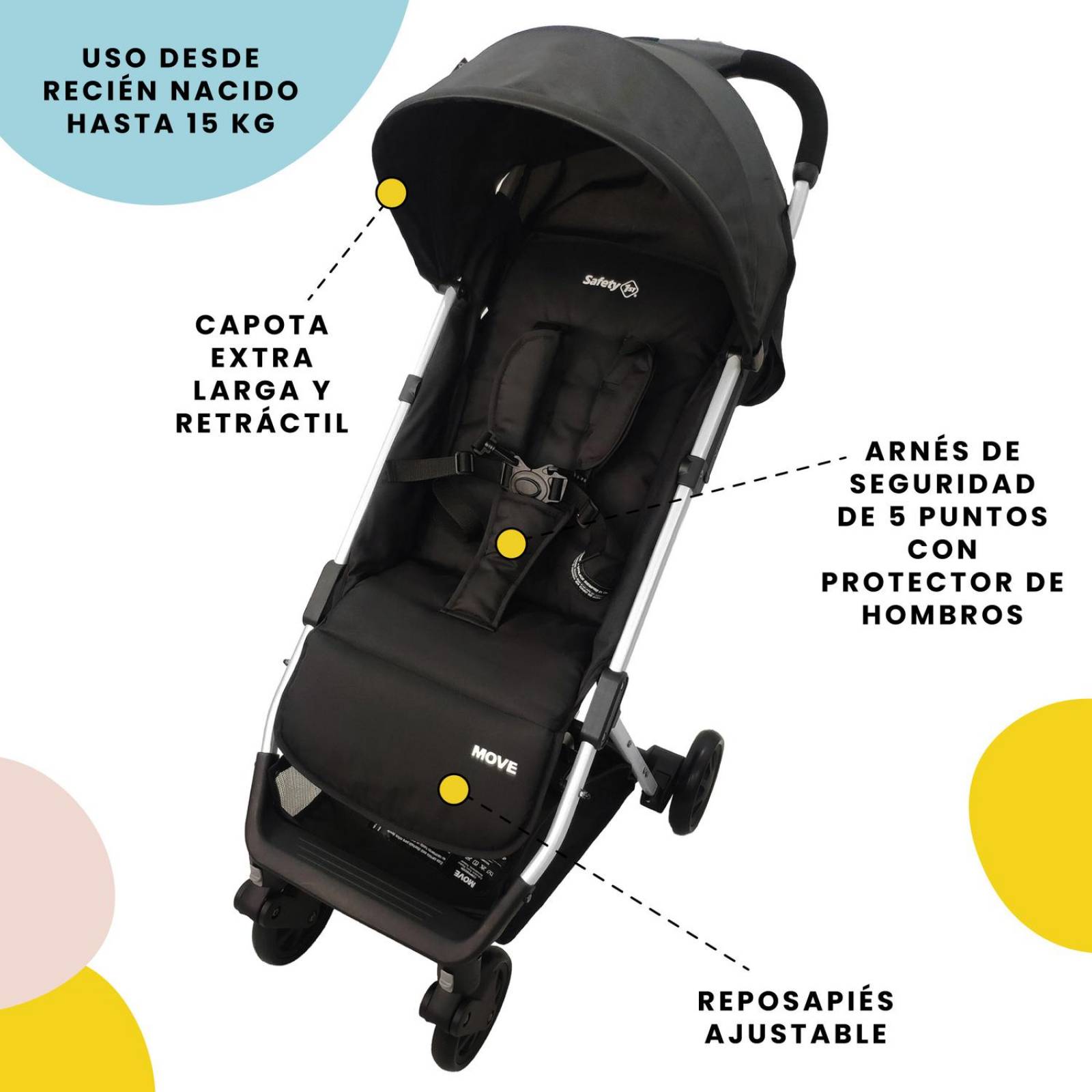 Carriola Compacta Safety 1st Move Negro