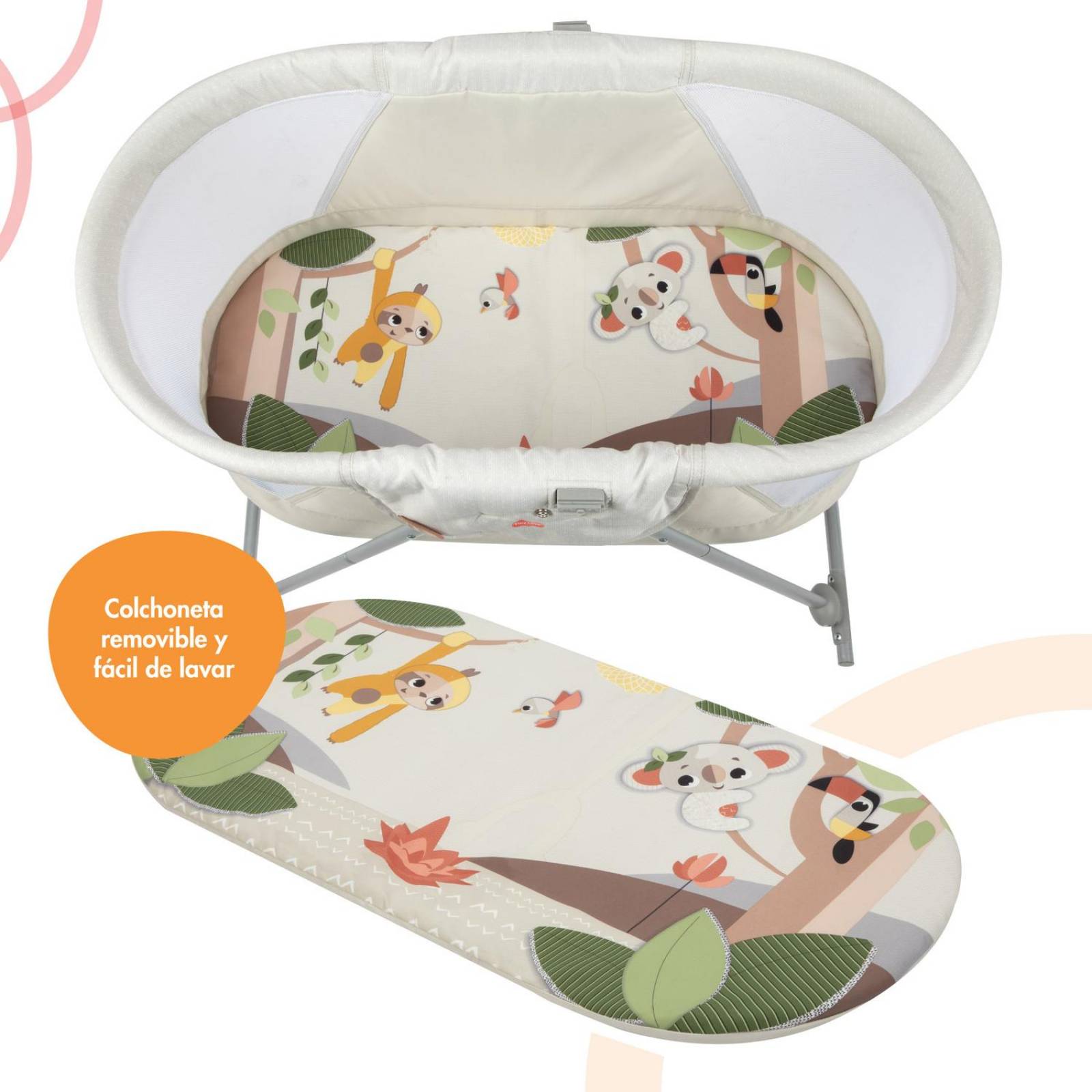 Cuna Moisés para Bebé Tiny Love Boho 3 En 1