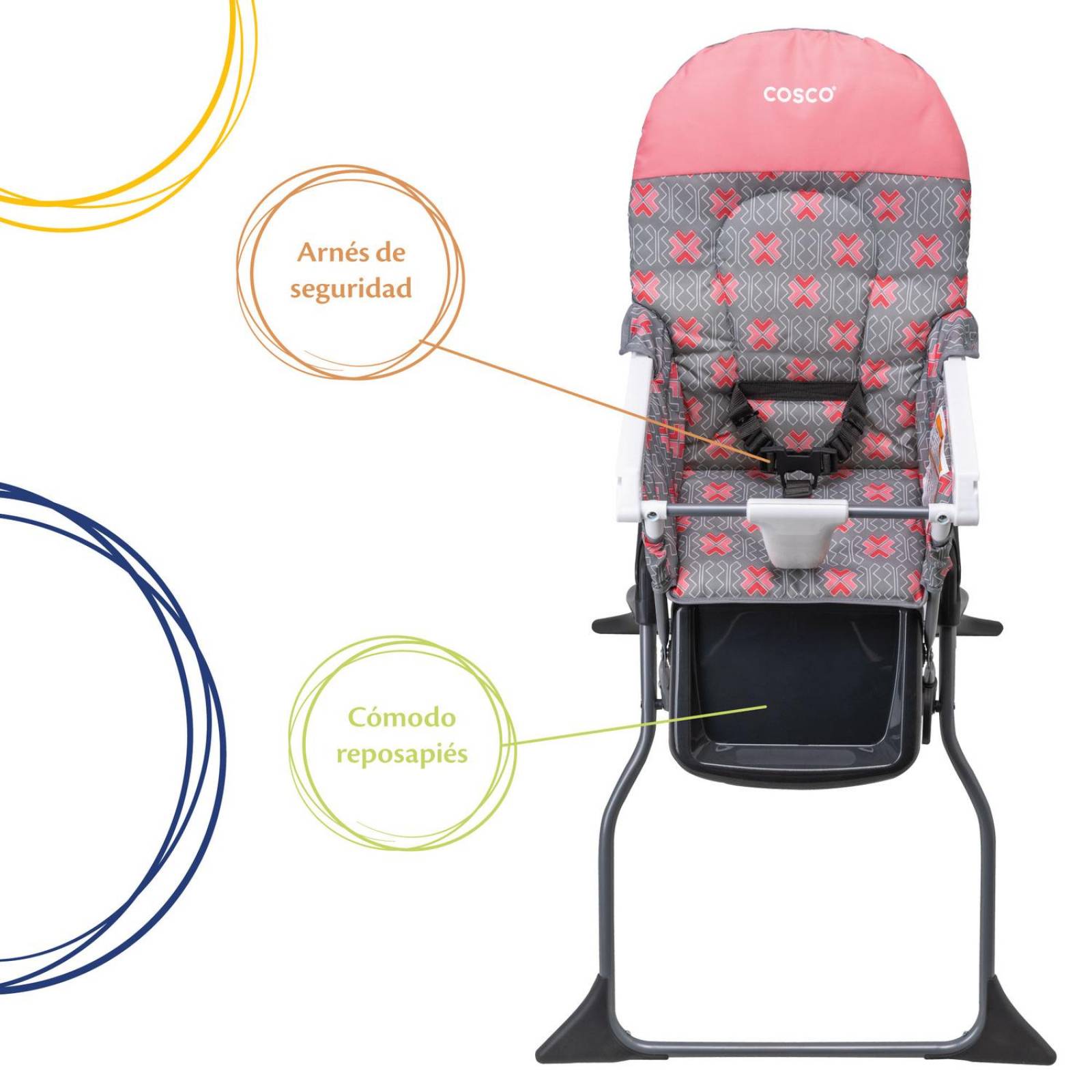 Silla Alta Periquera Cosco Simple Fold - Stencil
